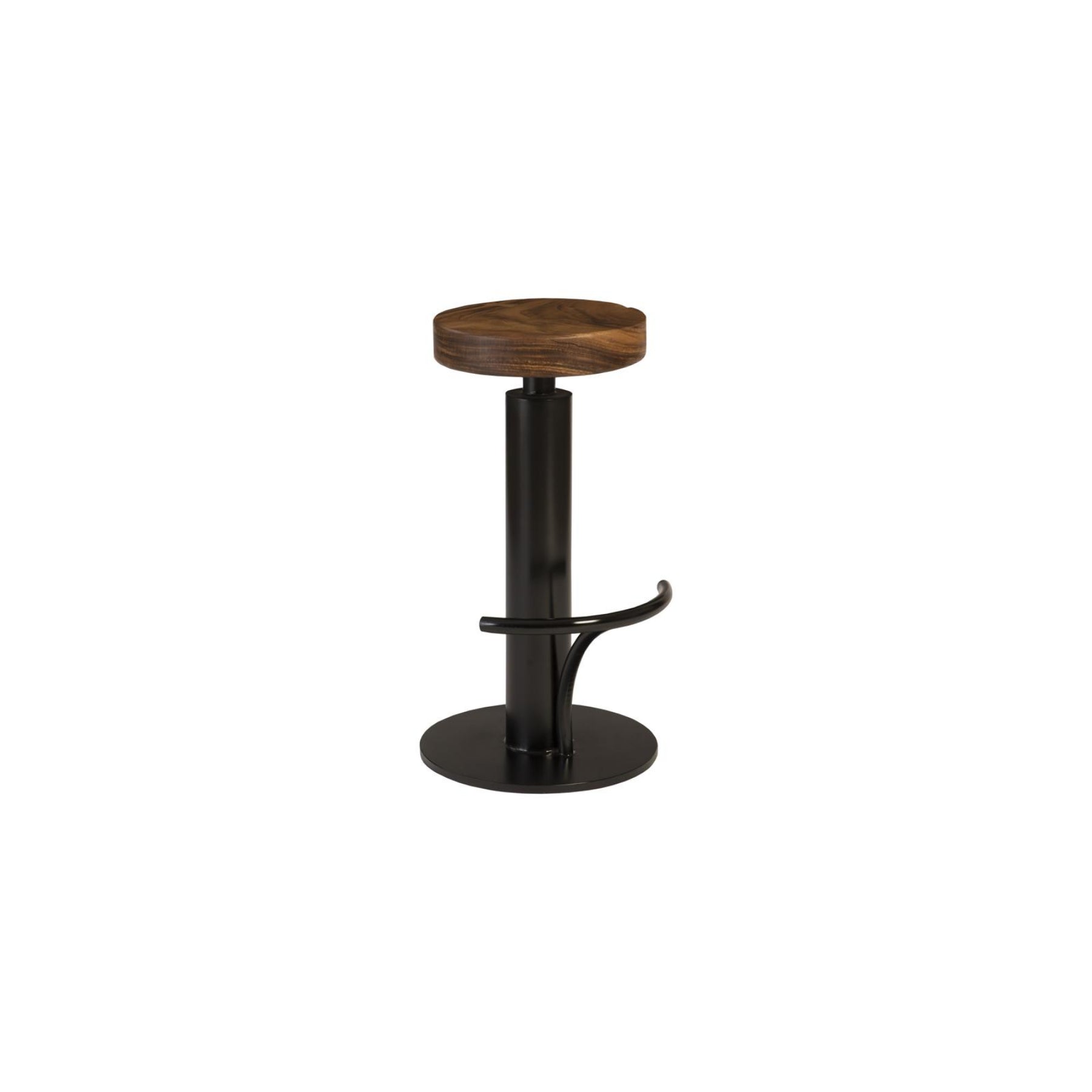 Black Swivel Seat Iron Bar Stool