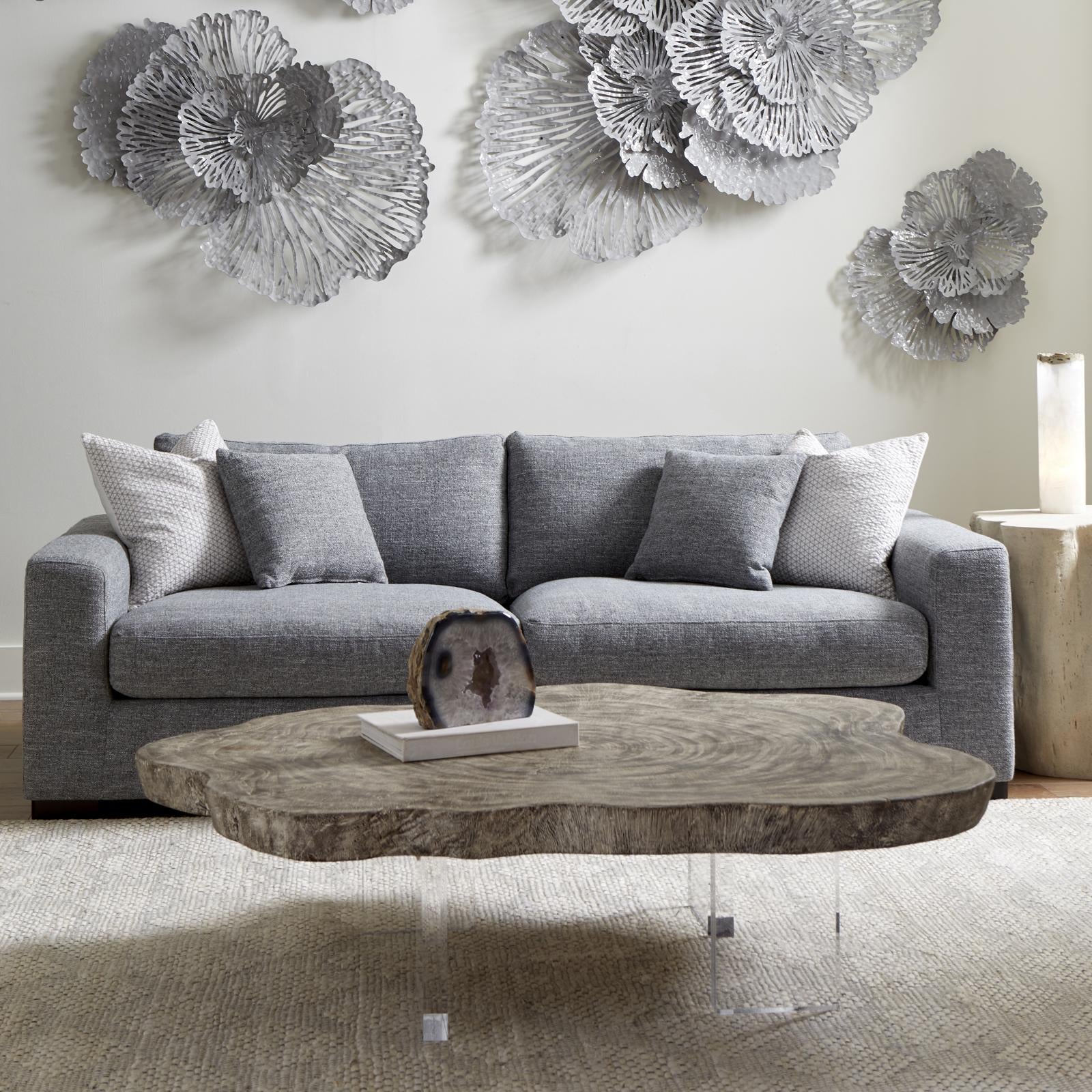 Floating Coffee Table with Acrylic Legs