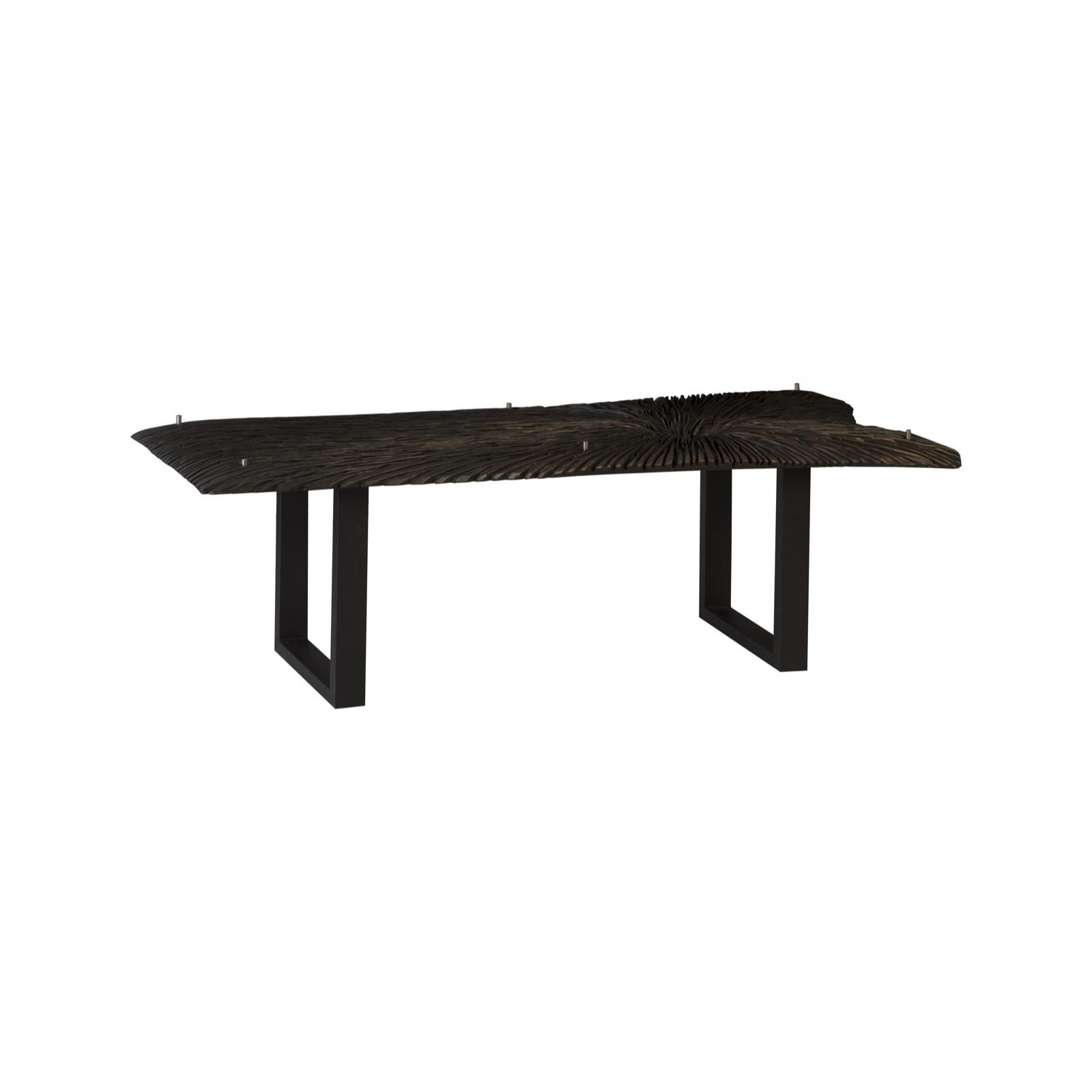 Chainsaw Dining Table with Glass