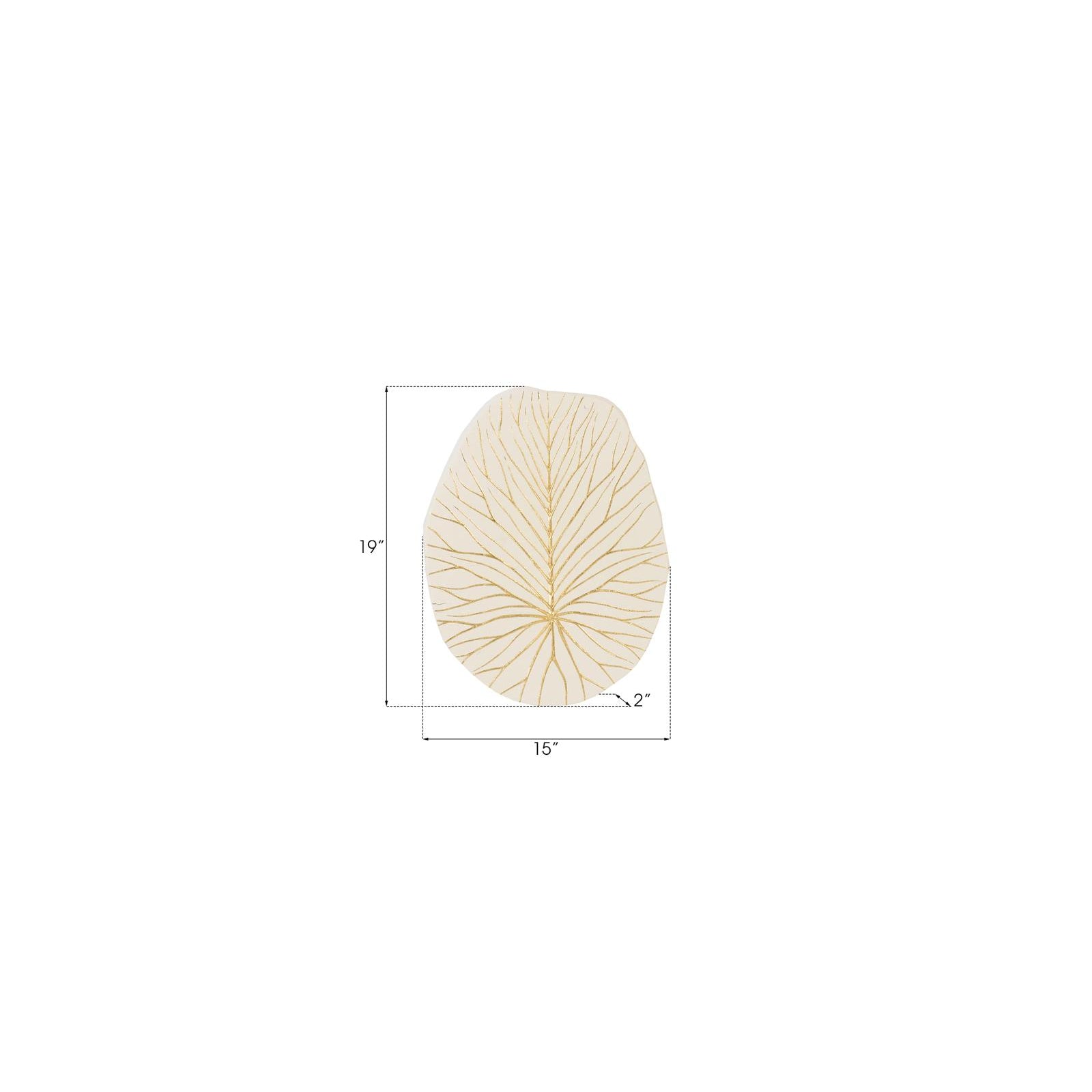 Rivulet Wall Tile - Gold Leaf on White