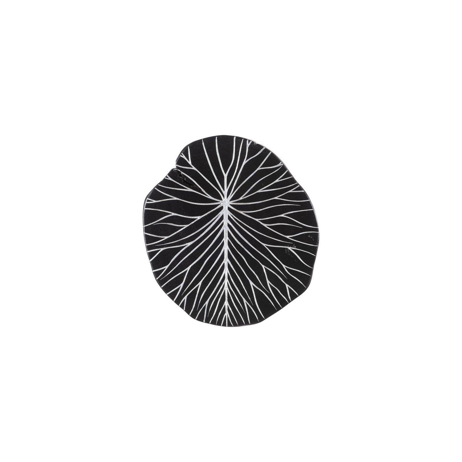 Rivulet Wall Tile - Silver Leaf on Black