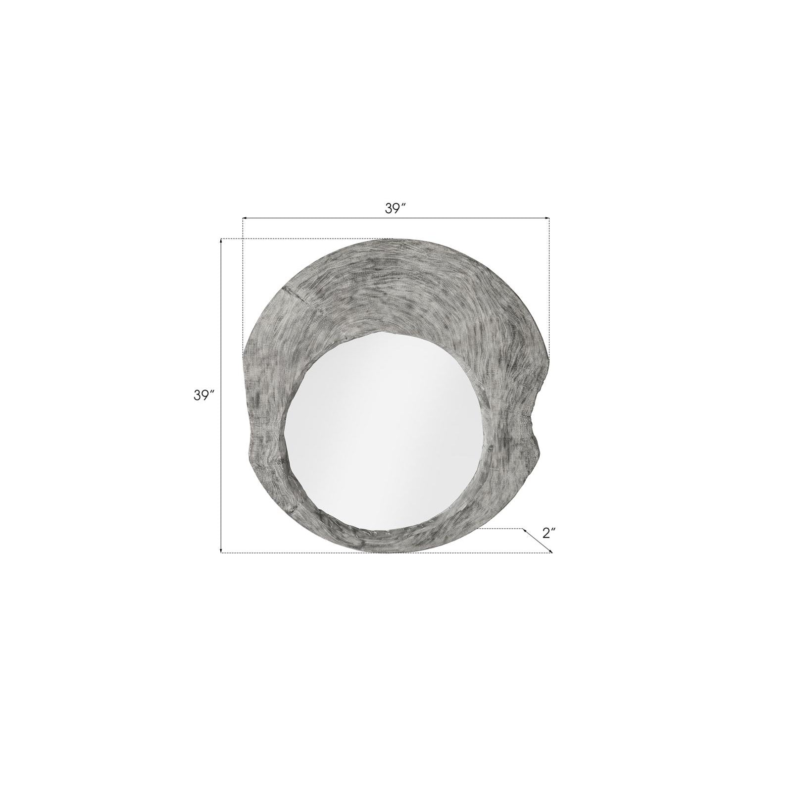 Freeform Mirror - Gray Stone