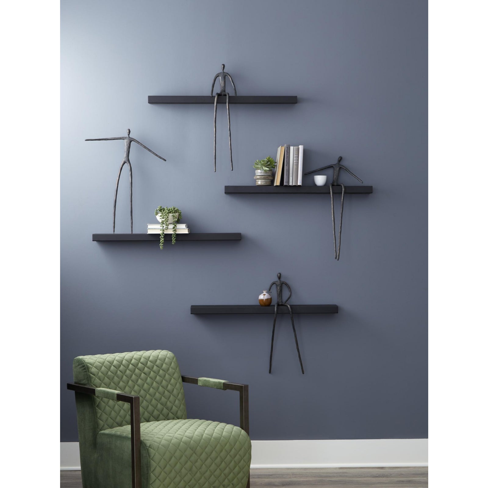 Moveable Sitting Man on Shelf - B