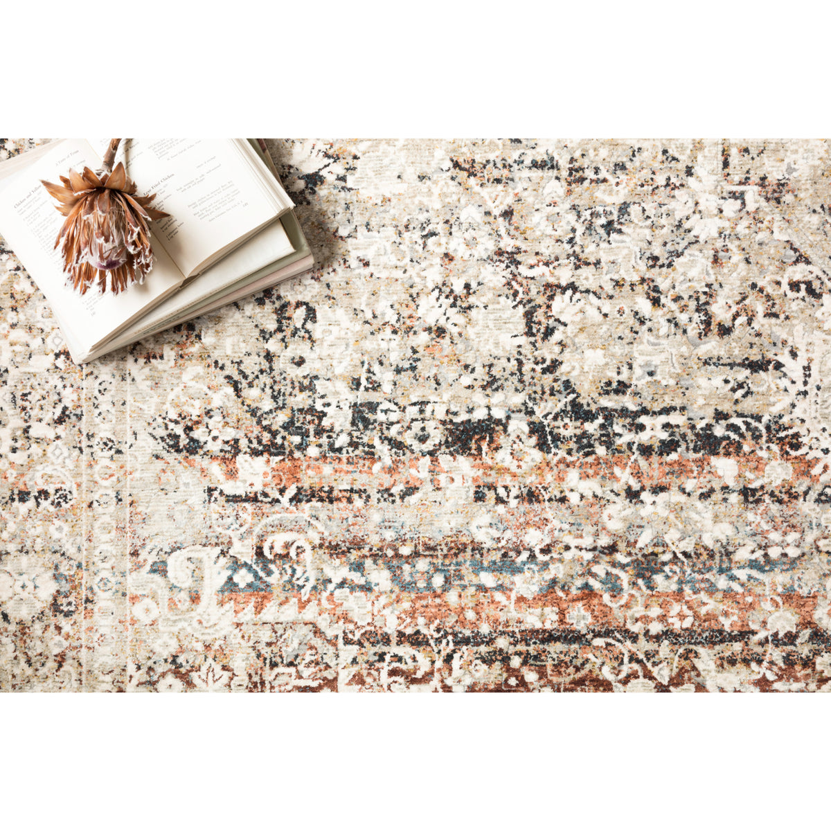 Loloi Theia Taupe/Brick Rug by Loloi