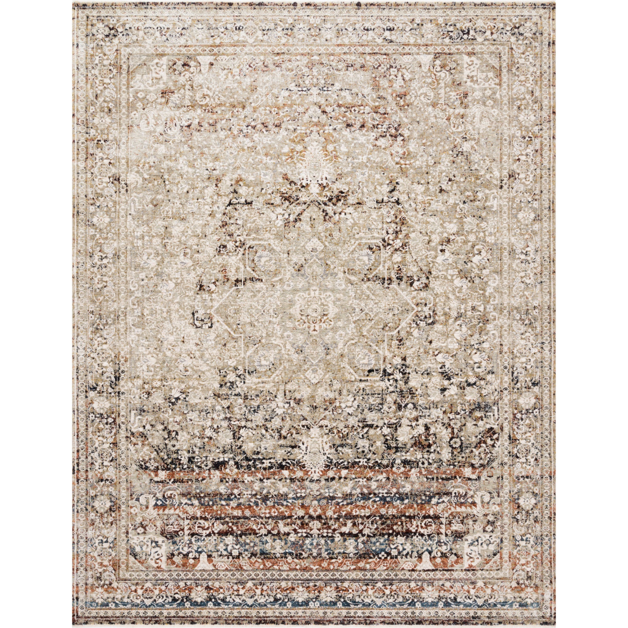Loloi Theia Taupe/Brick Rug