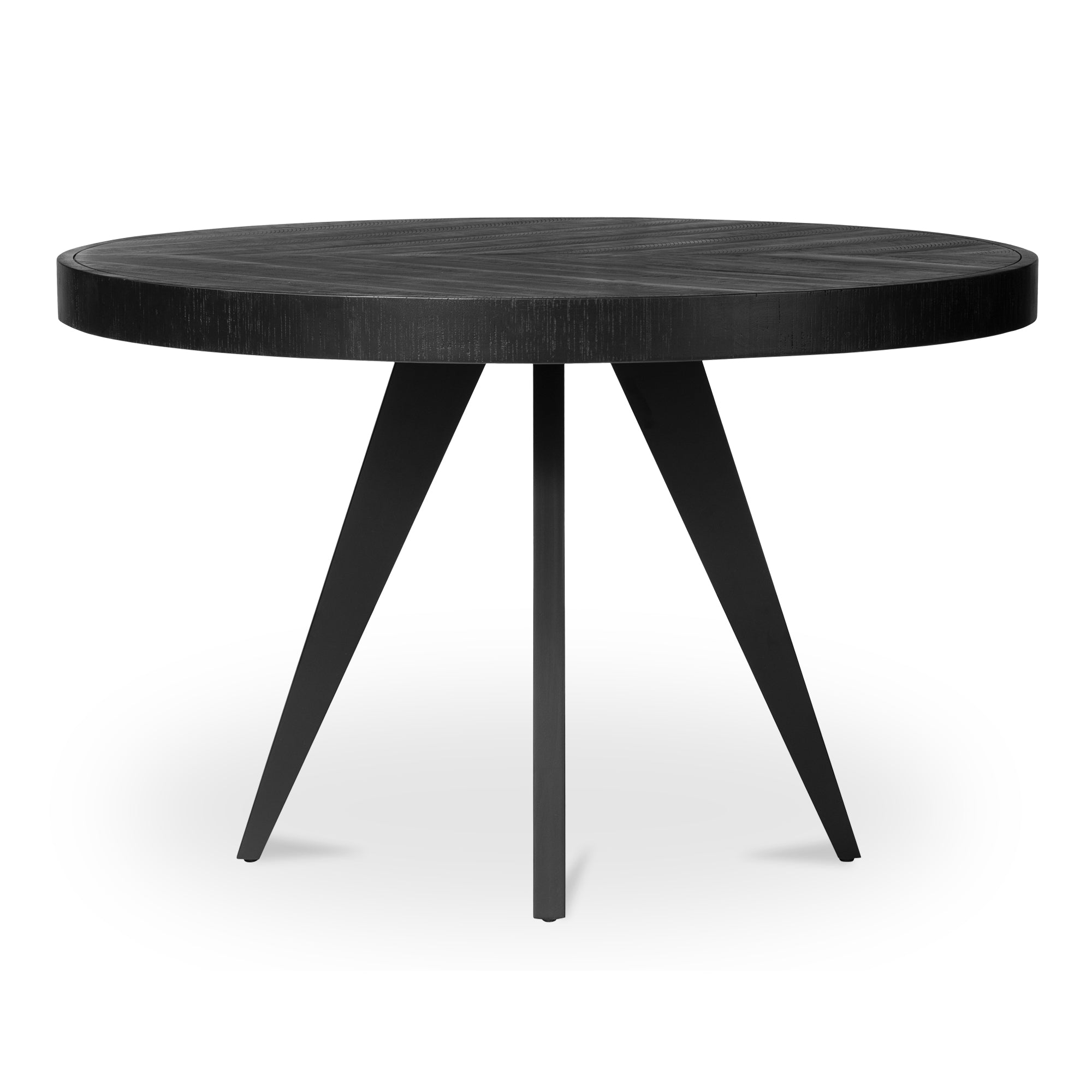 Parq Round Dining Table BlackDining Tables Moe's Black   Four Hands, Mid Century Modern Furniture, Old Bones Furniture Company, Old Bones Co, Modern Mid Century, Designer Furniture, Furniture Sale, Warehouse Furniture Sale, Parq Round Dining Table Sale, https://www.oldbonesco.com/