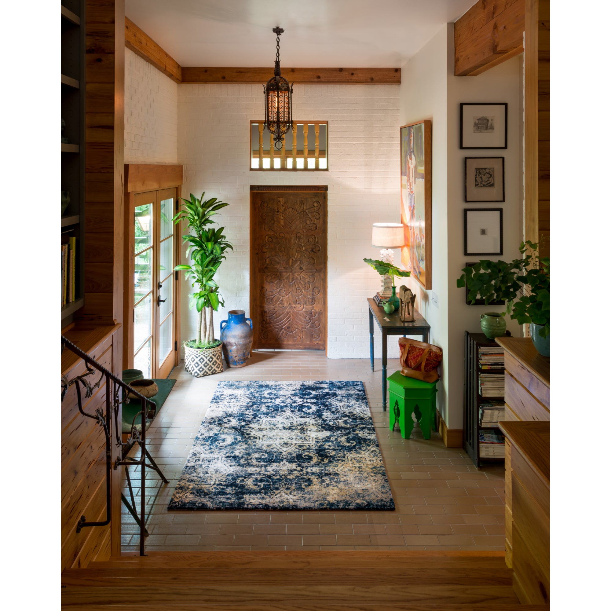 Loloi Torrance Navy/Ivory 3'-9" x 5'-9" Accent Rug