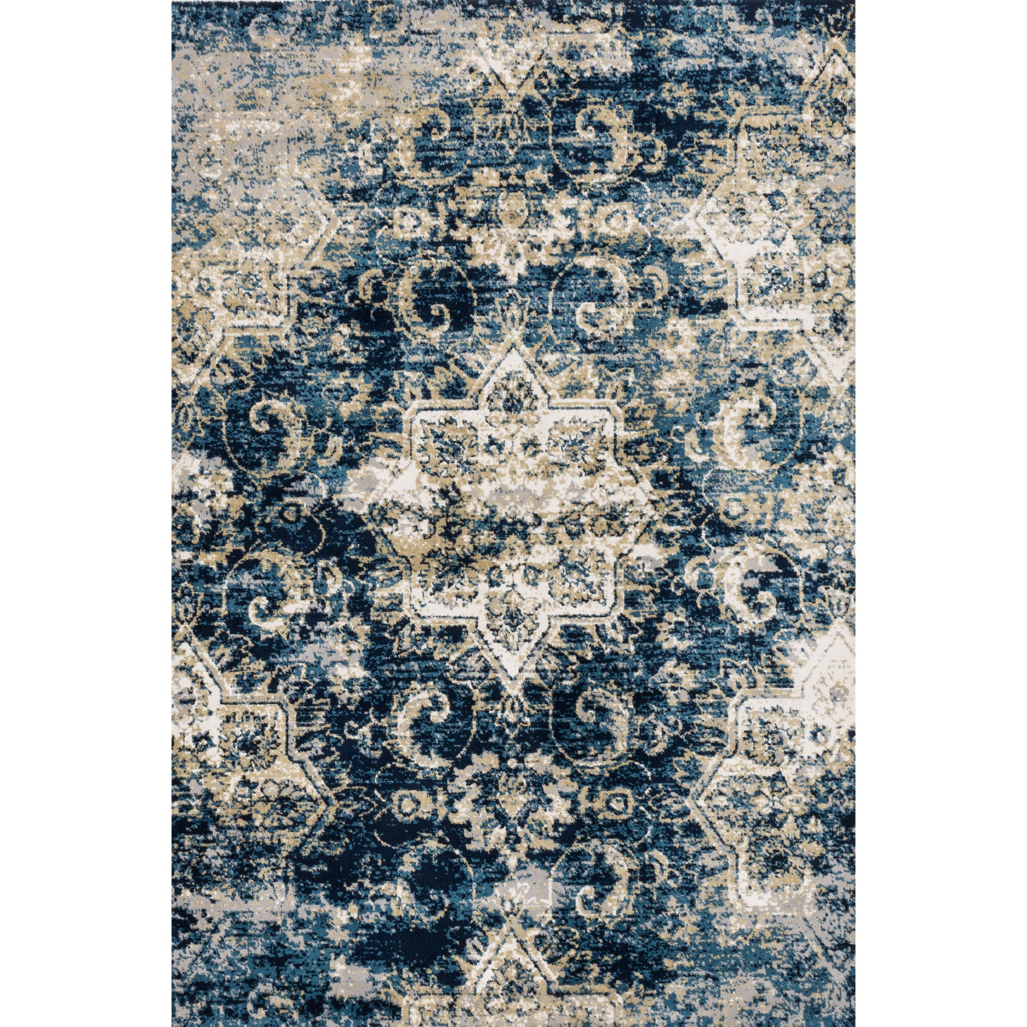Loloi Torrance Navy/Ivory 3'-9" x 5'-9" Accent Rug