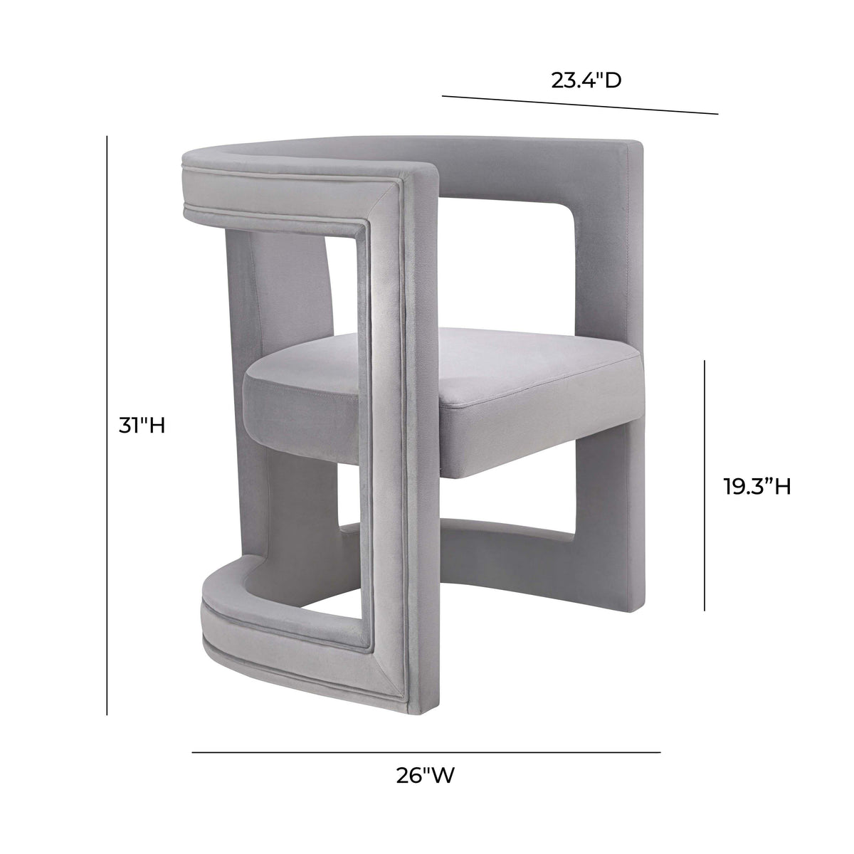 Ada Performance Velvet Accent Chair