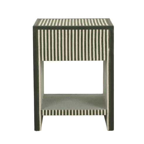Kora 18" Cotton Jute 1-Drawer Contract-Grade Nightstand