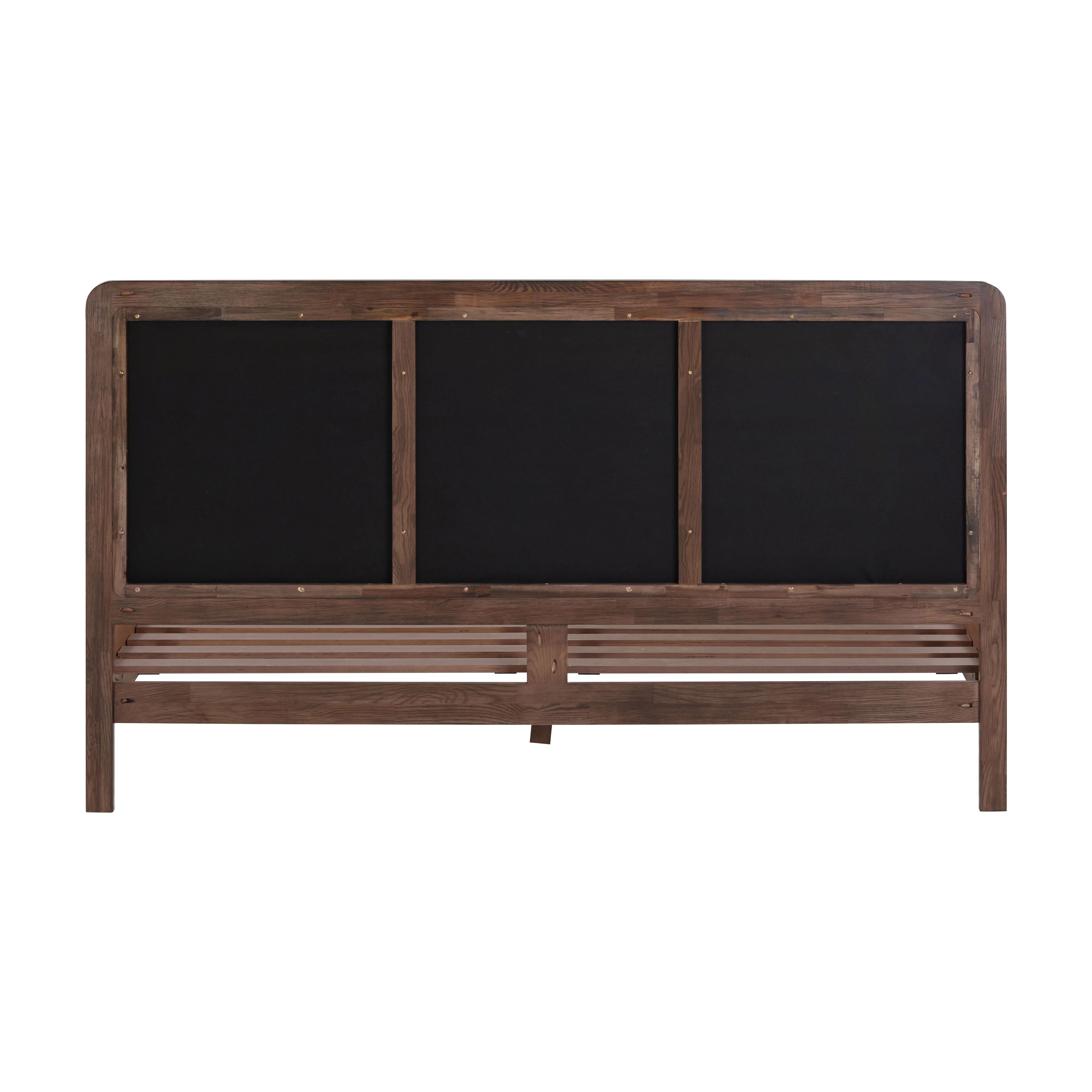 Hella Contract-Grade Velvet and Ash Wood Bed