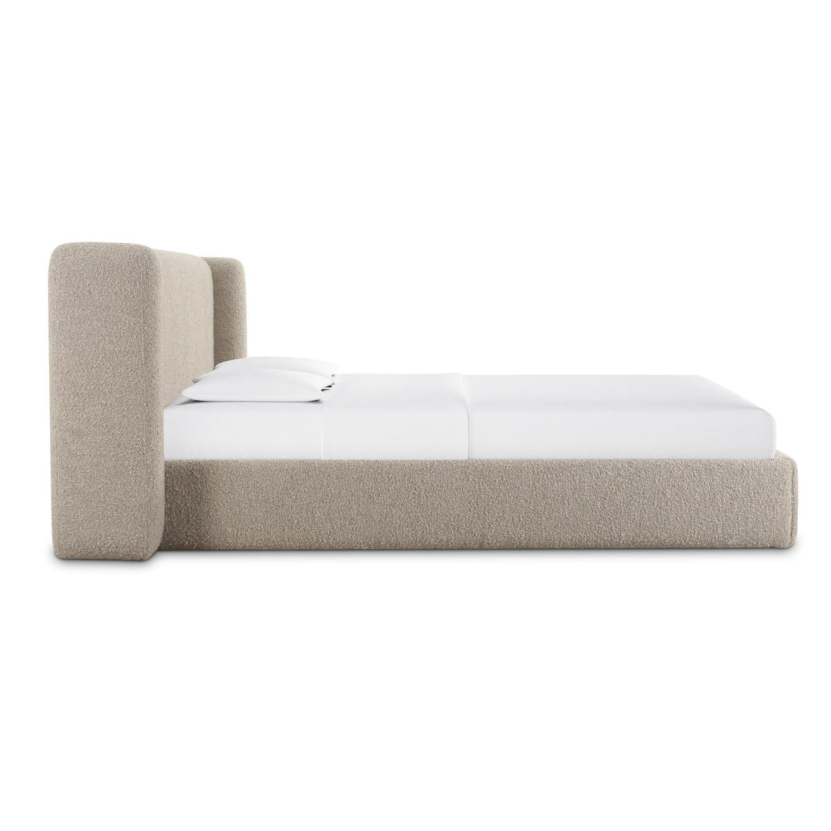 Babette Tan Contract-Grade Boucle Bed by TOV Furniture