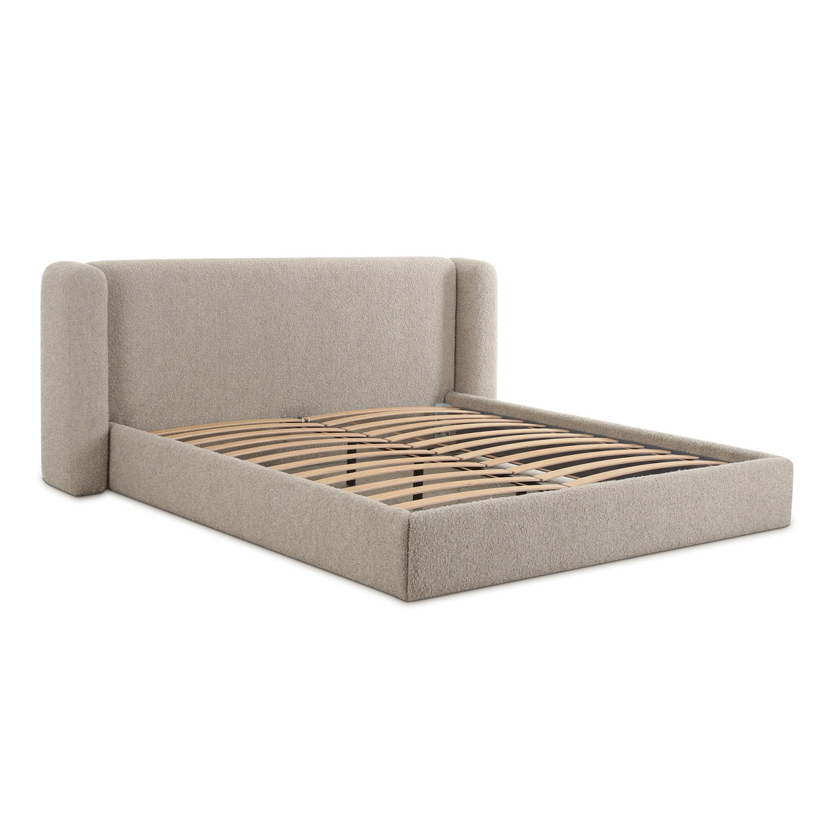 Babette Tan Contract-Grade Boucle Bed by TOV Furniture