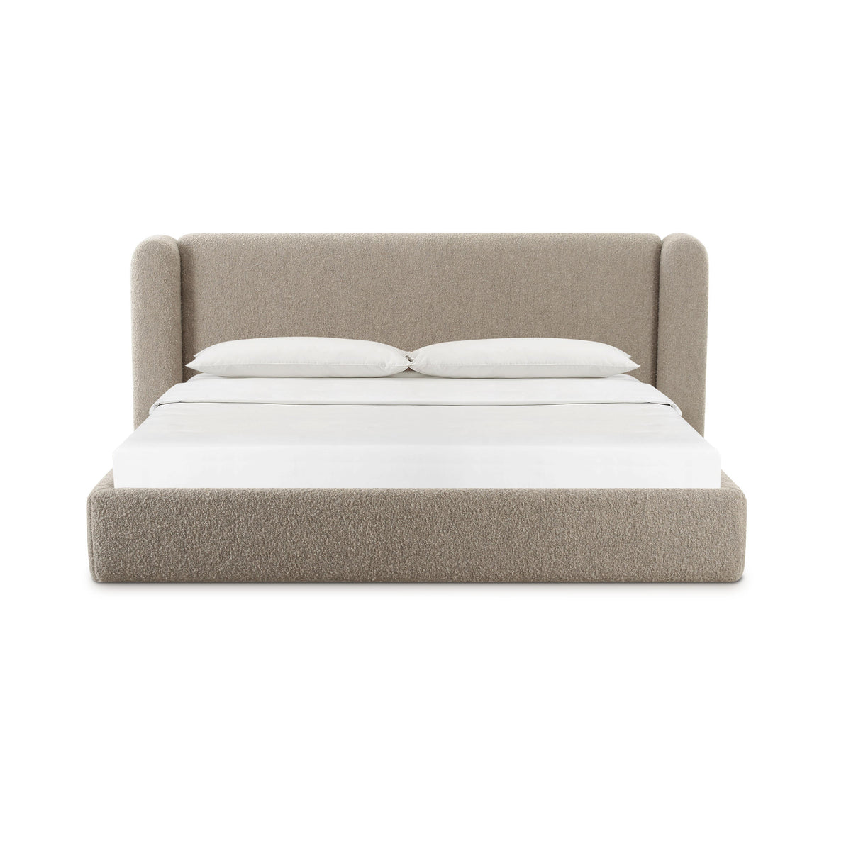 Babette Tan Contract-Grade Boucle Bed by TOV Furniture