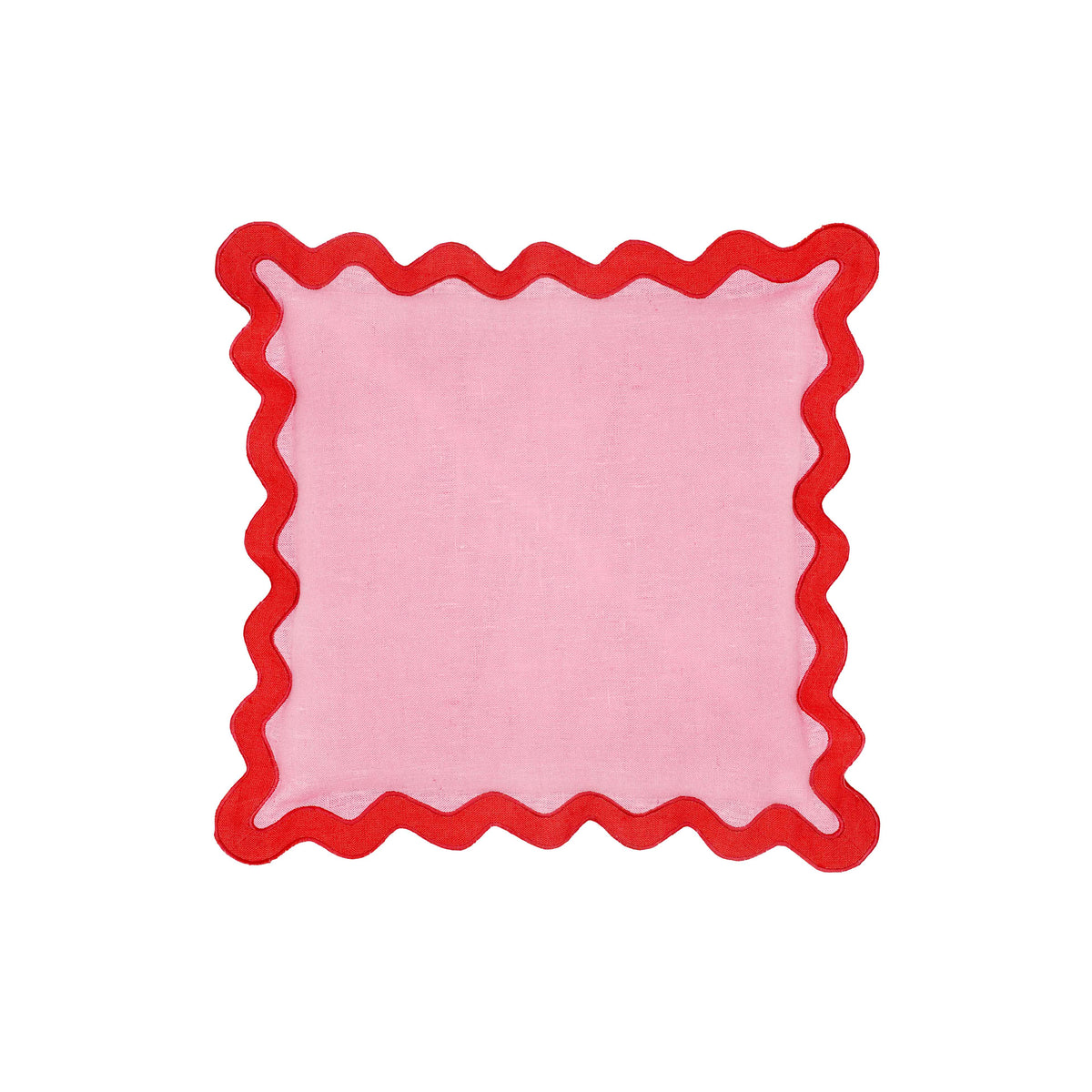 Scalloped Edge 24" Square Throw Pillow Cover