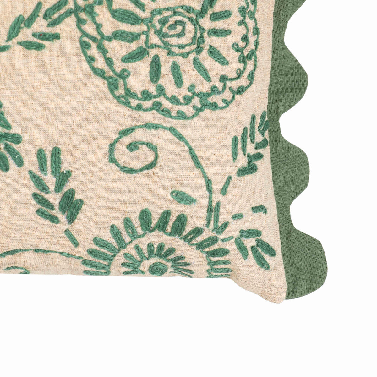 Portia 20"X12" Embroidered Cotton Flex Throw Pillow Cover