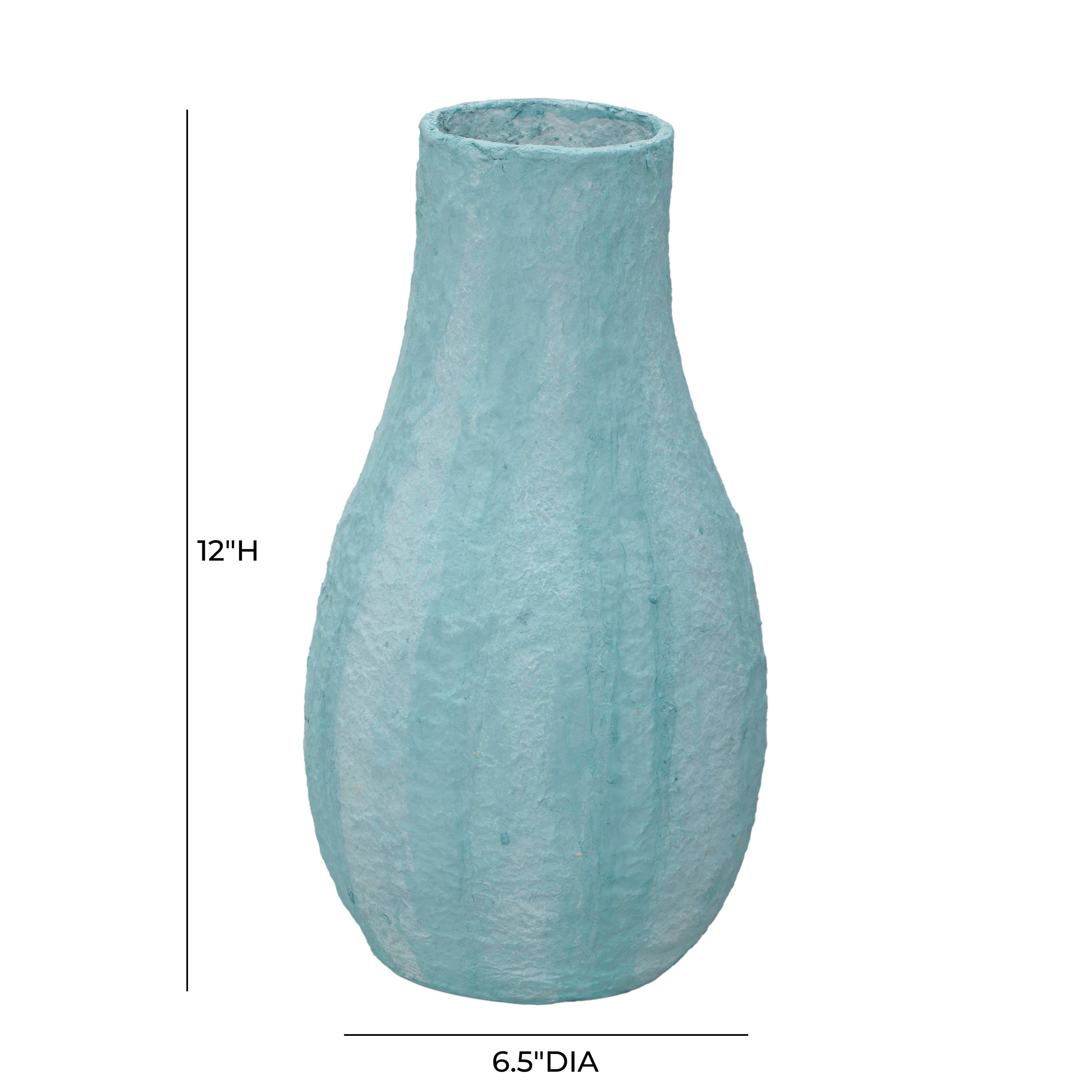 Cotton Mache Cloudy Blue Vase