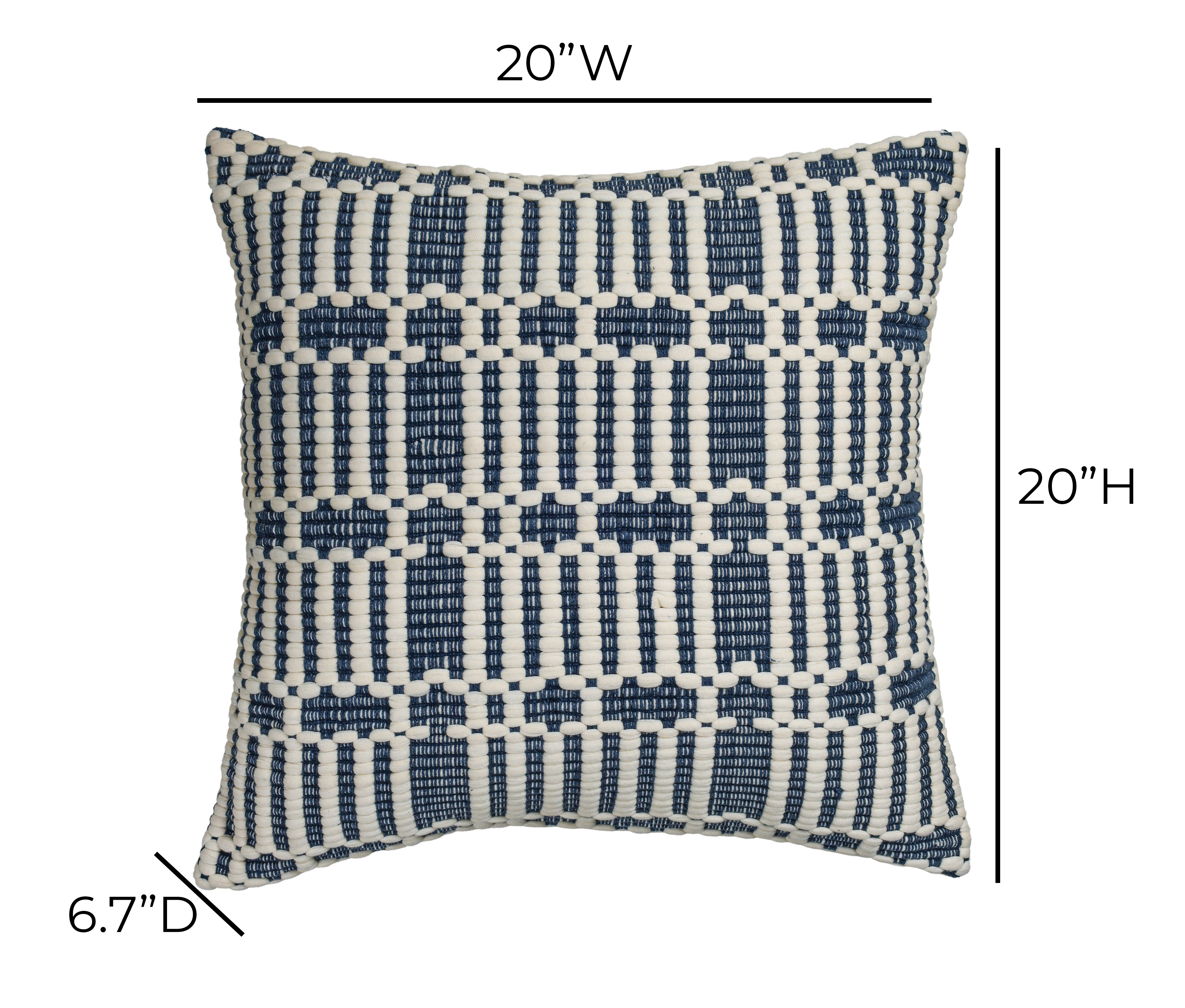 Maresh 20" Square Woven Throw Pillow
