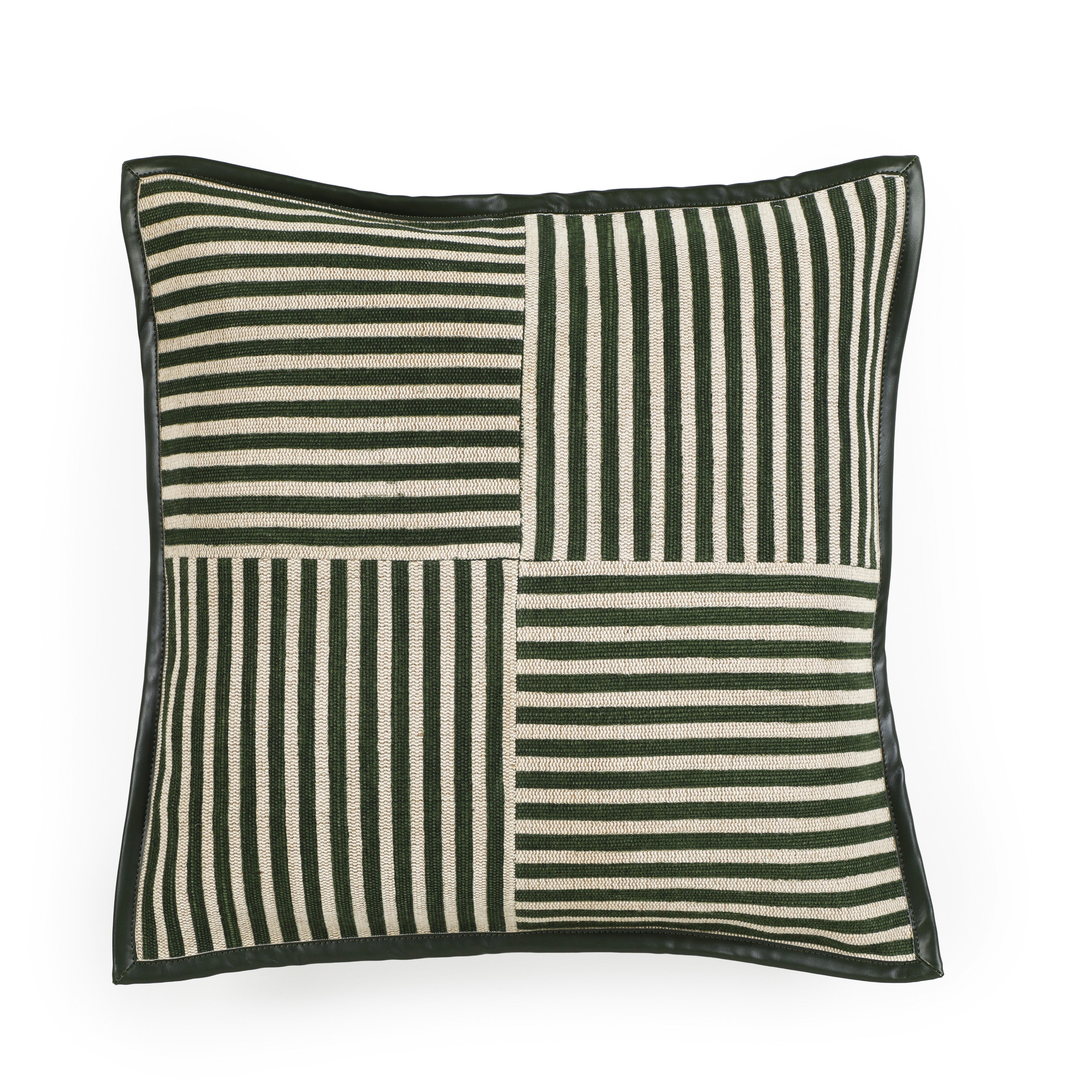 Kora 20" Cotton Jute Contract-Grade Throw Pillow