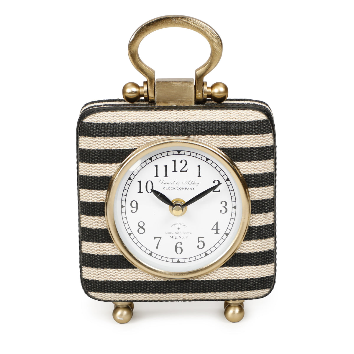Mona Black Striped Contract-Grade Standing Accent Clock