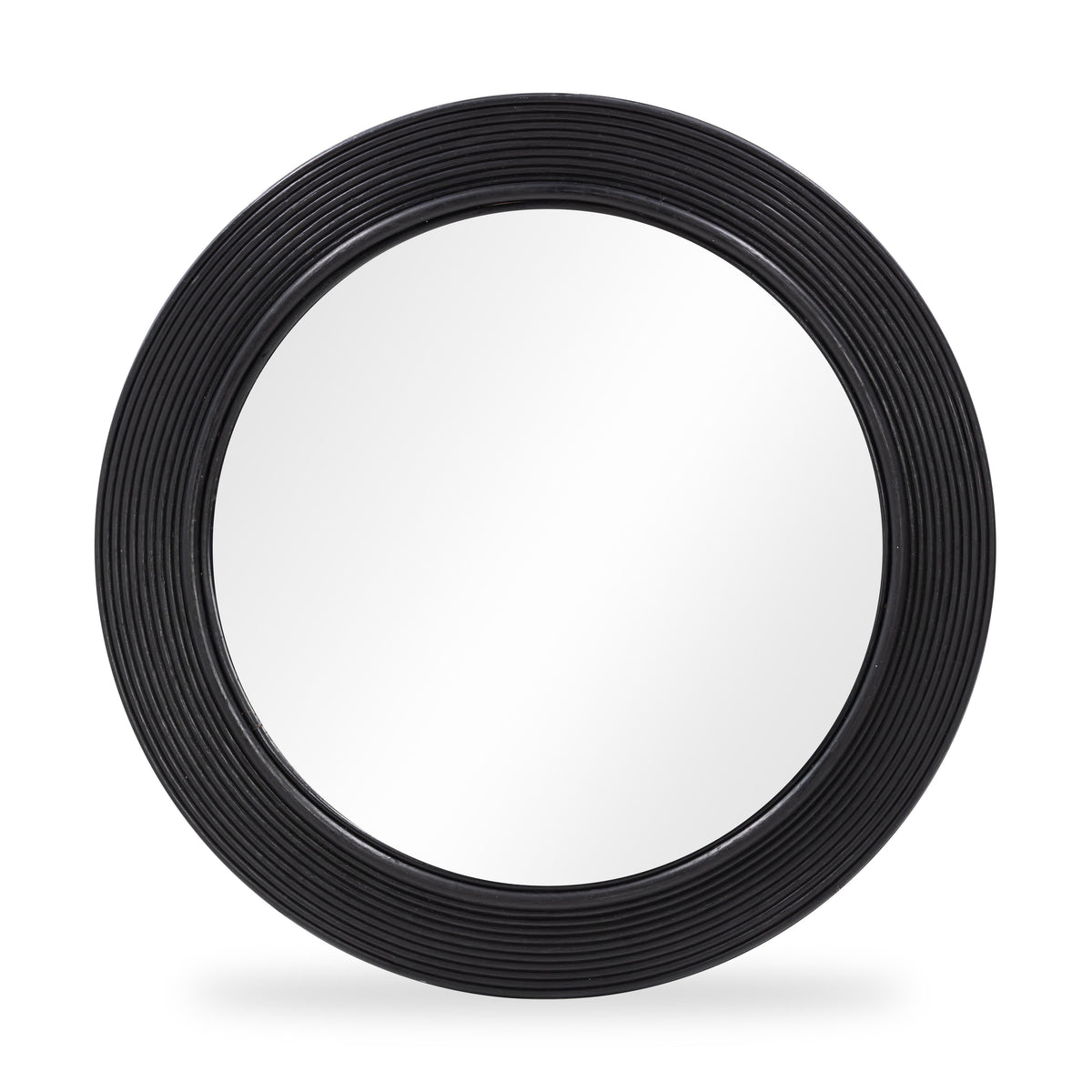 Tanya 43.5" Rattan Round Wall Mirror