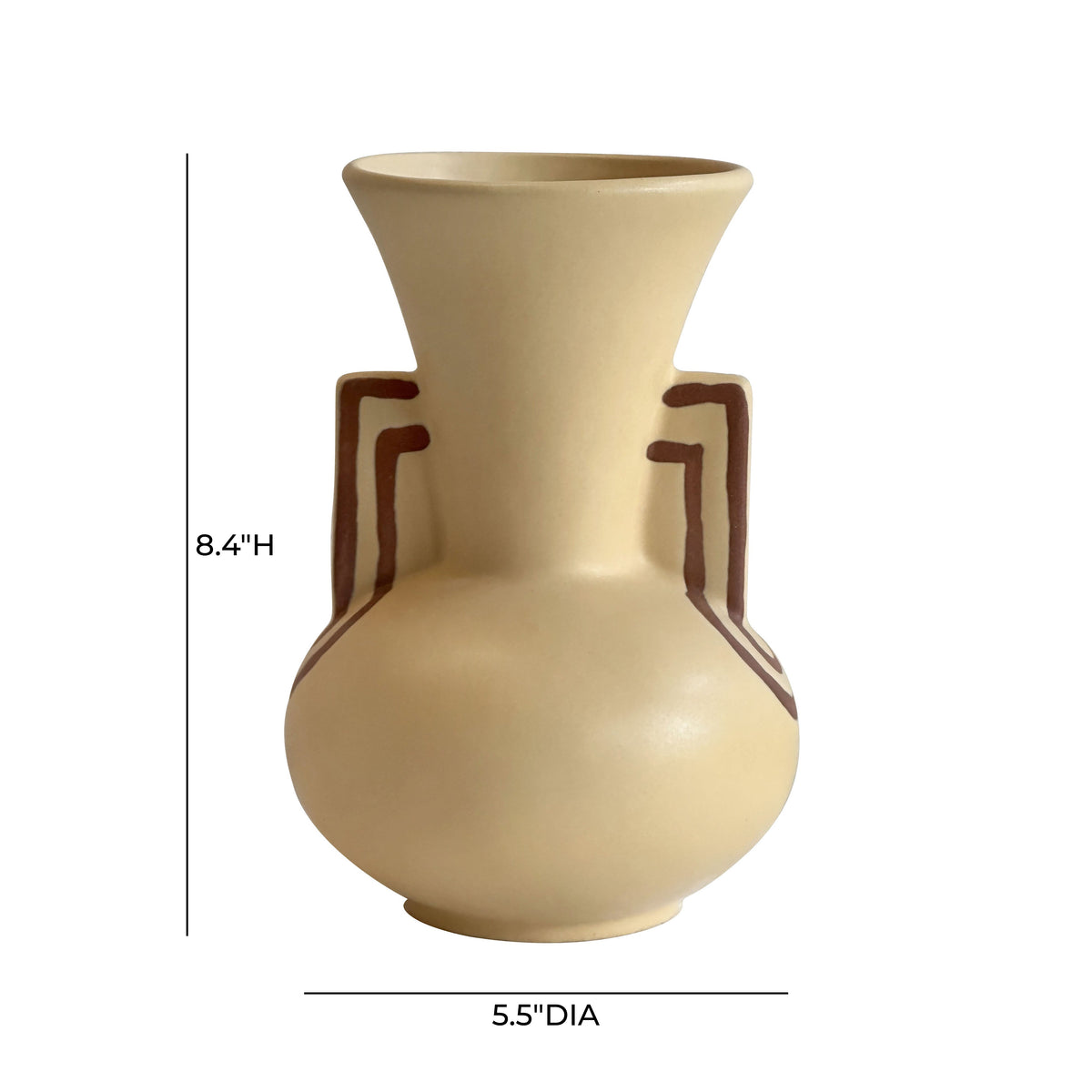 Ceramic Line Art Trumpeter Vase by TOV Furniture
