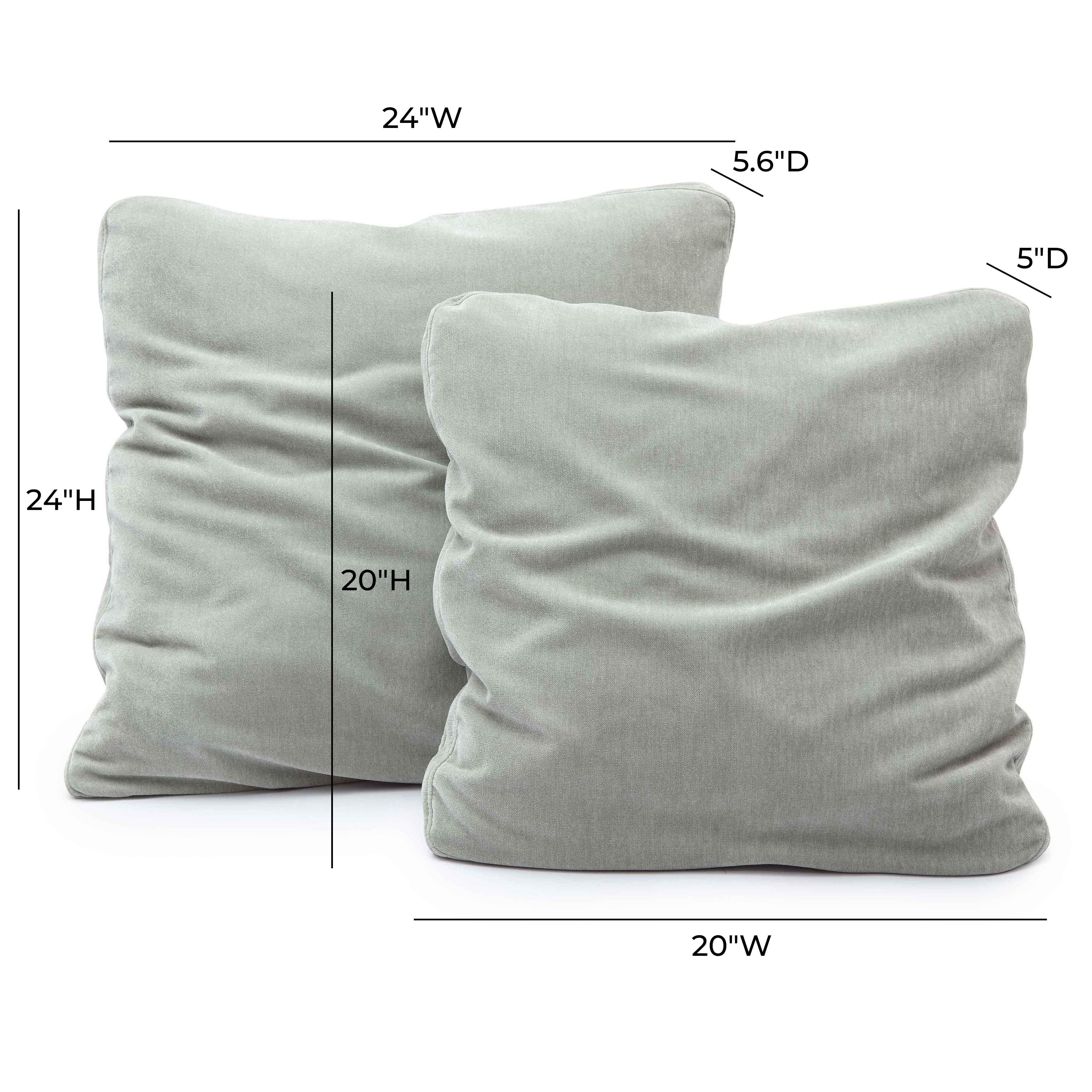 Tipsy Upcycled Chenille Square Floppy Throw Pillow (20"-24")