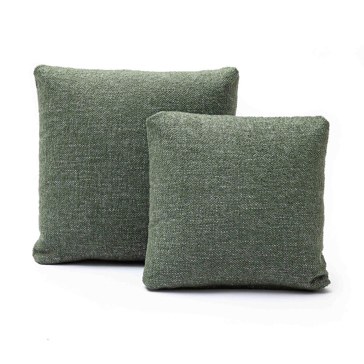 Malolo Green Basketweave Square Vegan-Down Throw Pillow Cover (16"-20")