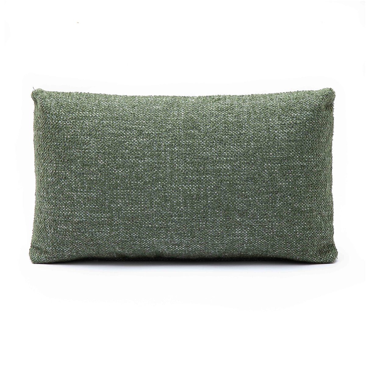 Malolo 20"X12" Green Basketweave Rectangular Vegan-Down Throw Pillow Cover