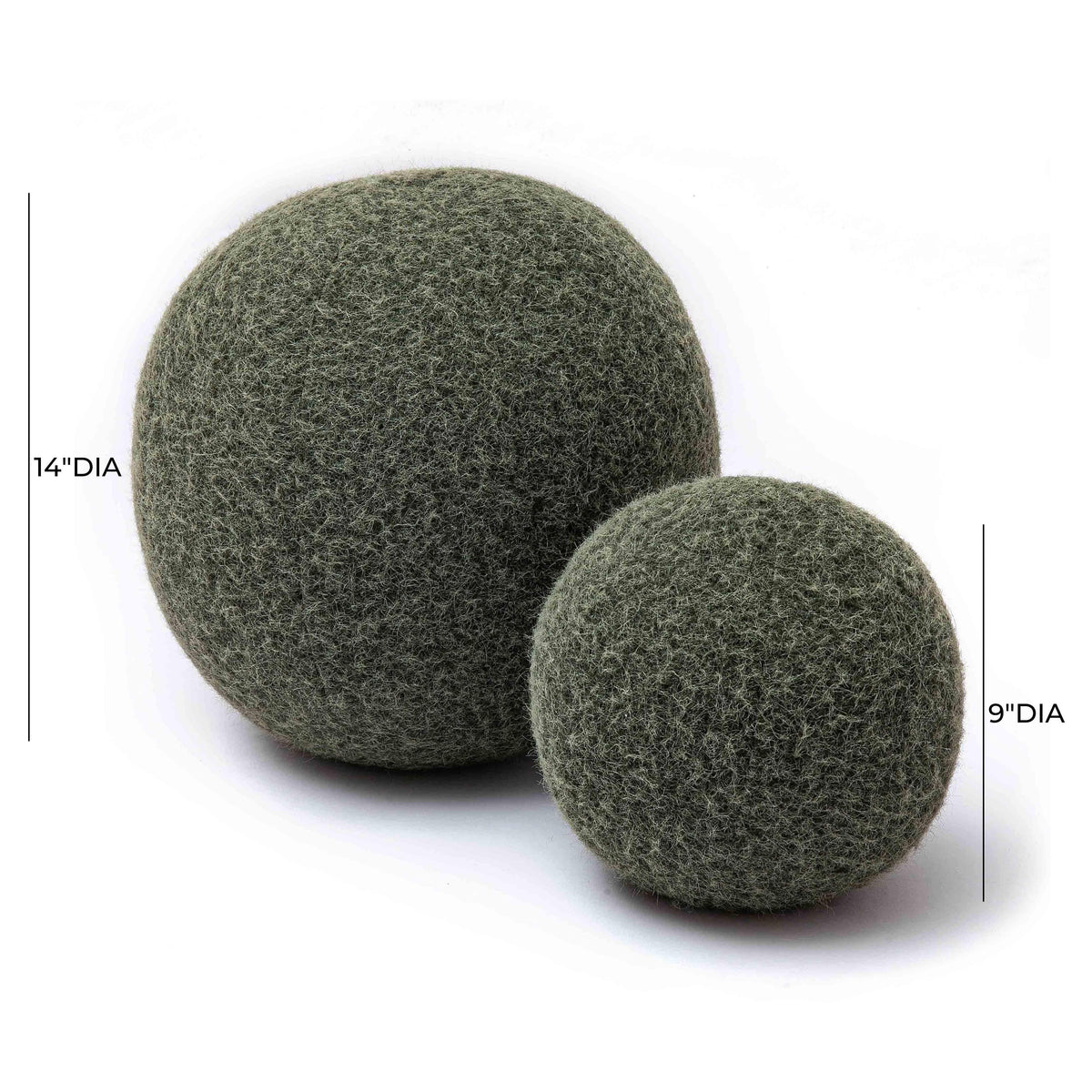 Boba Long Mohair Ball Throw Pillow