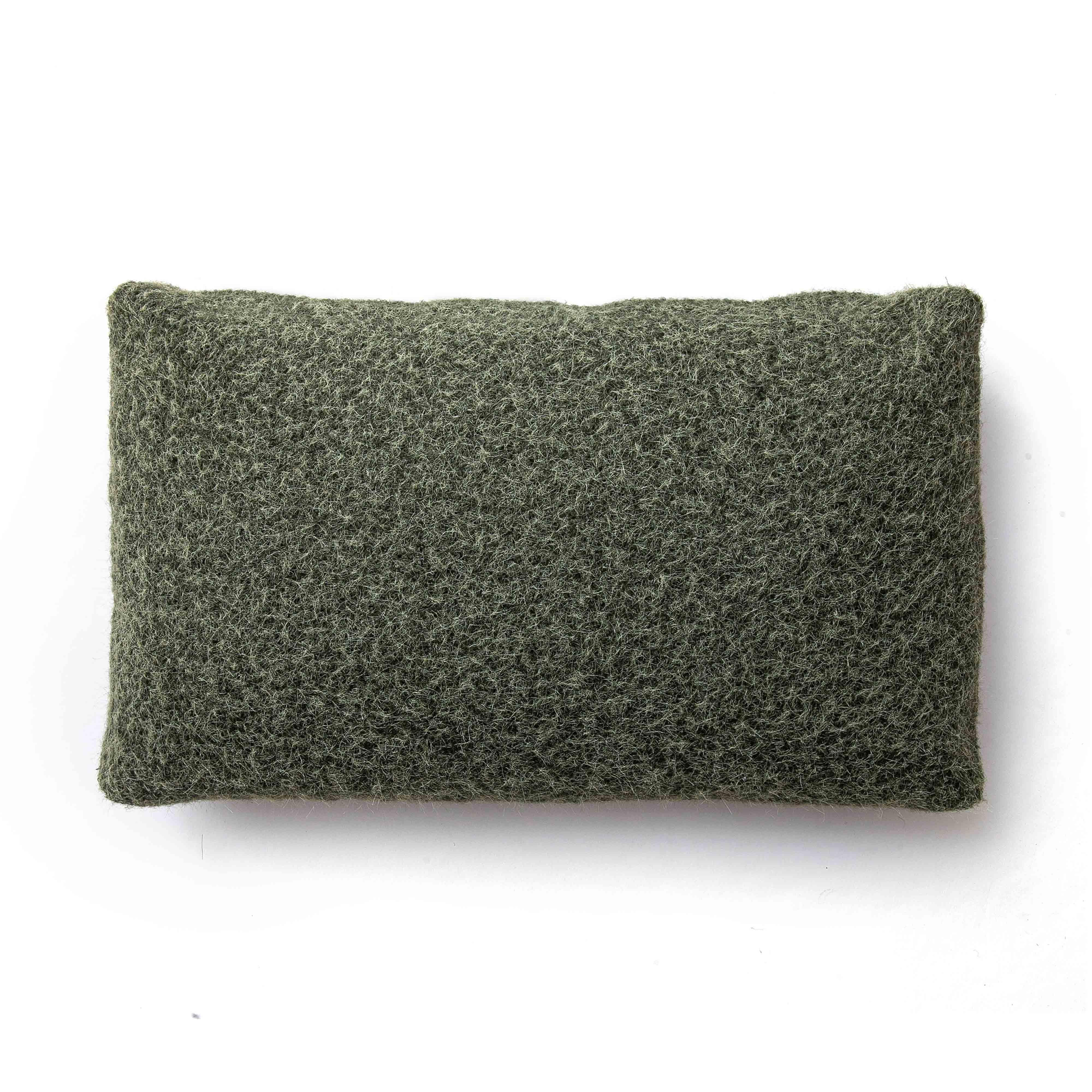 Malolo 20"X12" Long Mohair Rectangular Vegan-Down Throw Pillow Cover