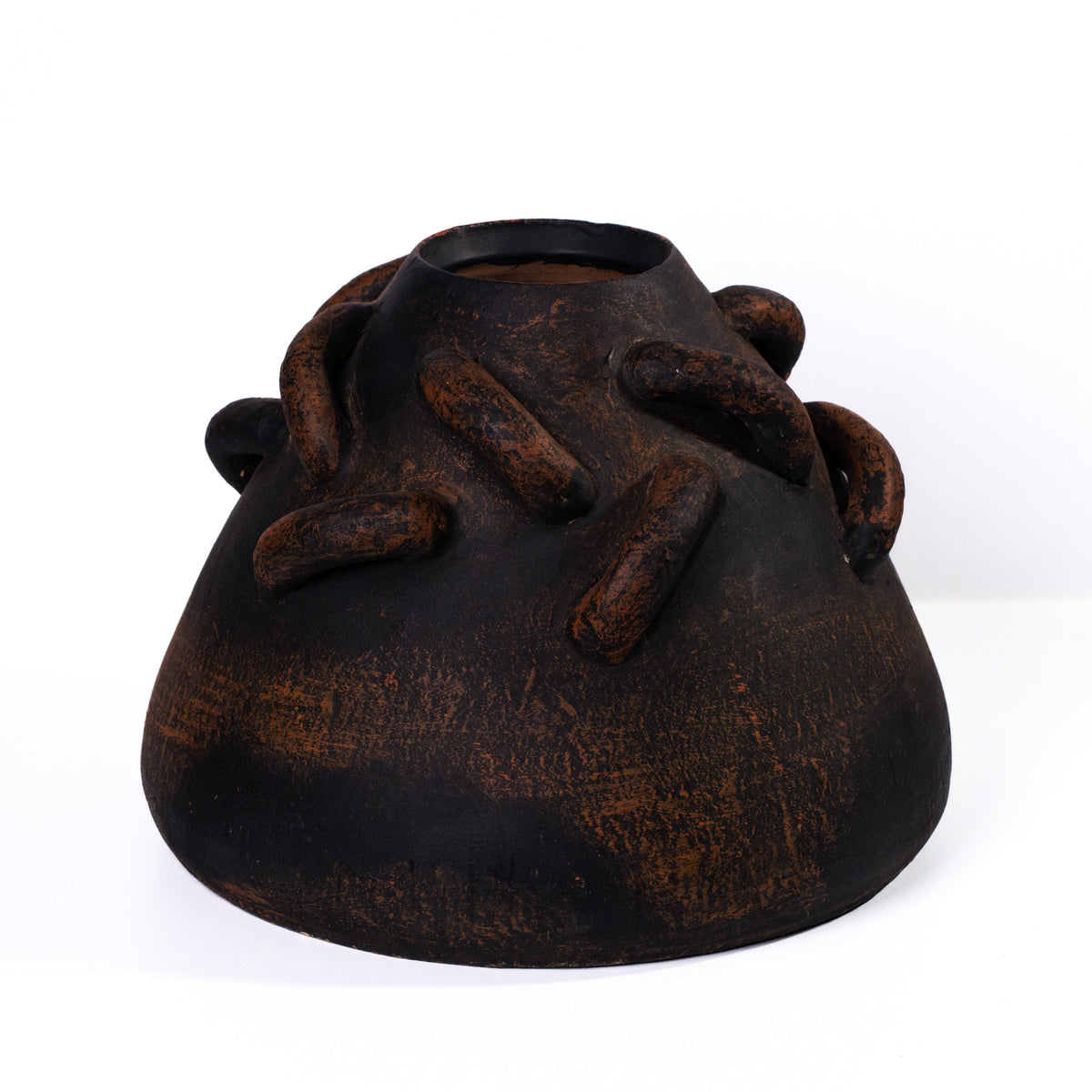 Visha Roped Dark Terracotta Decorative Vase