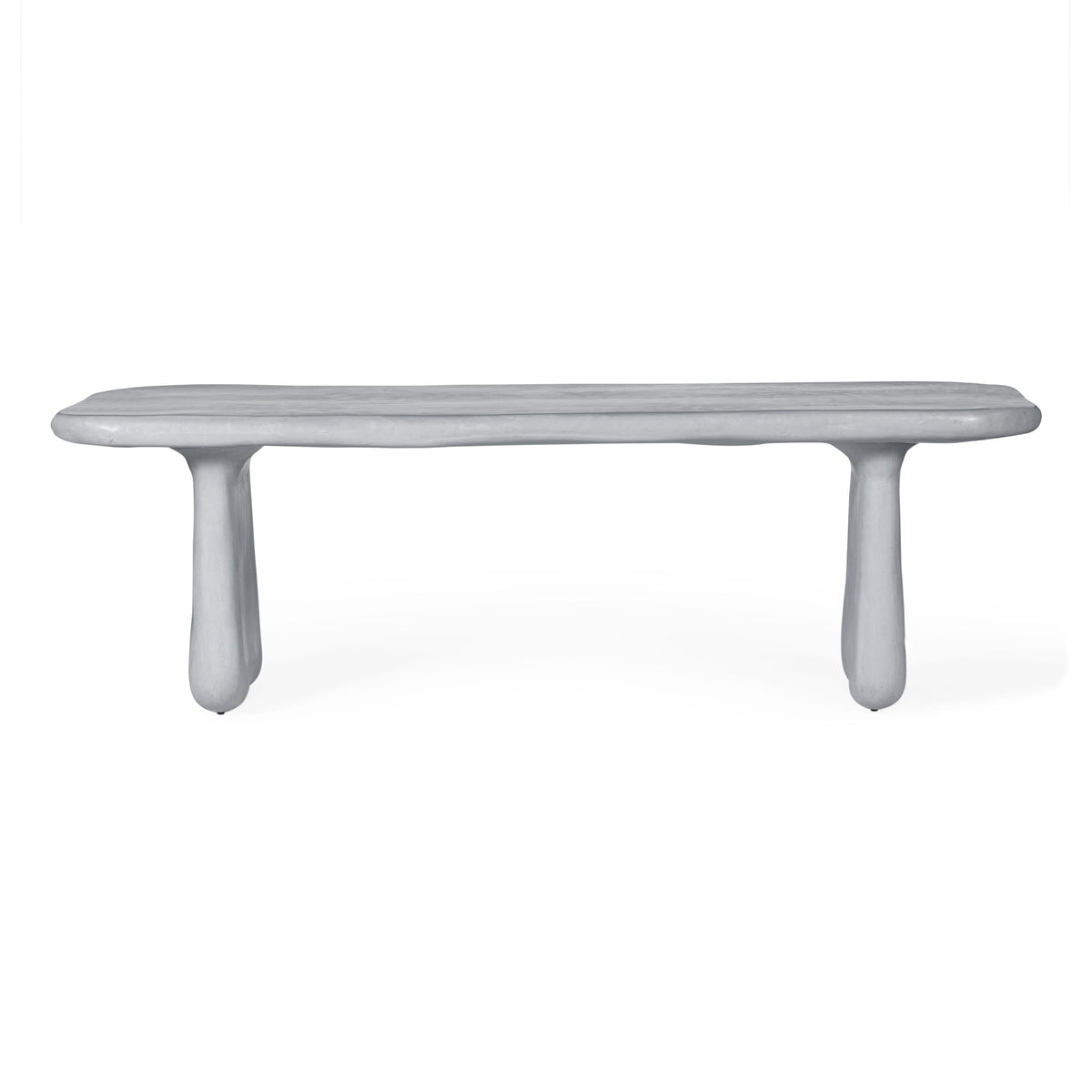Athen 95" Grey Faux Stone Indoor/Outdoor Rectangular Dining Table