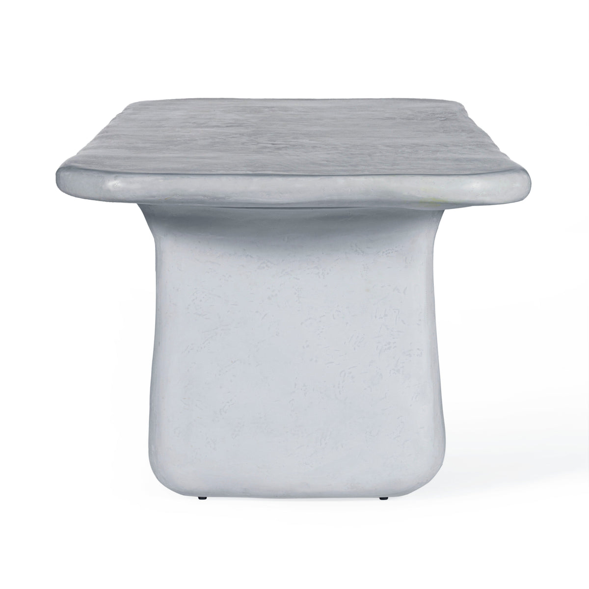 Athen 95" Grey Faux Stone Indoor/Outdoor Rectangular Dining Table