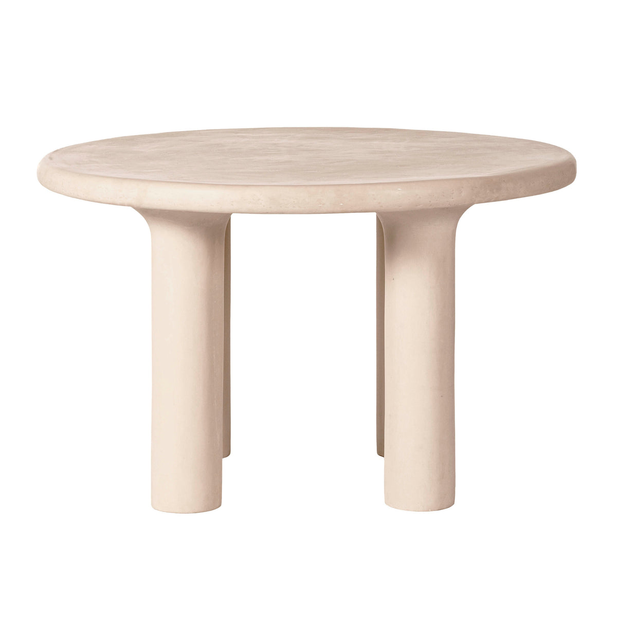 Barbara 47" Cream Textured Indoor/Outdoor Round Dining Table