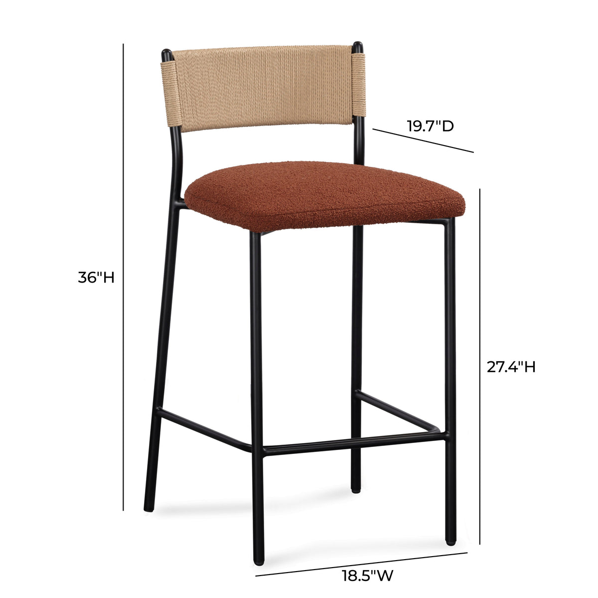 Celine Performance Boucle Stool by TOV Furniture