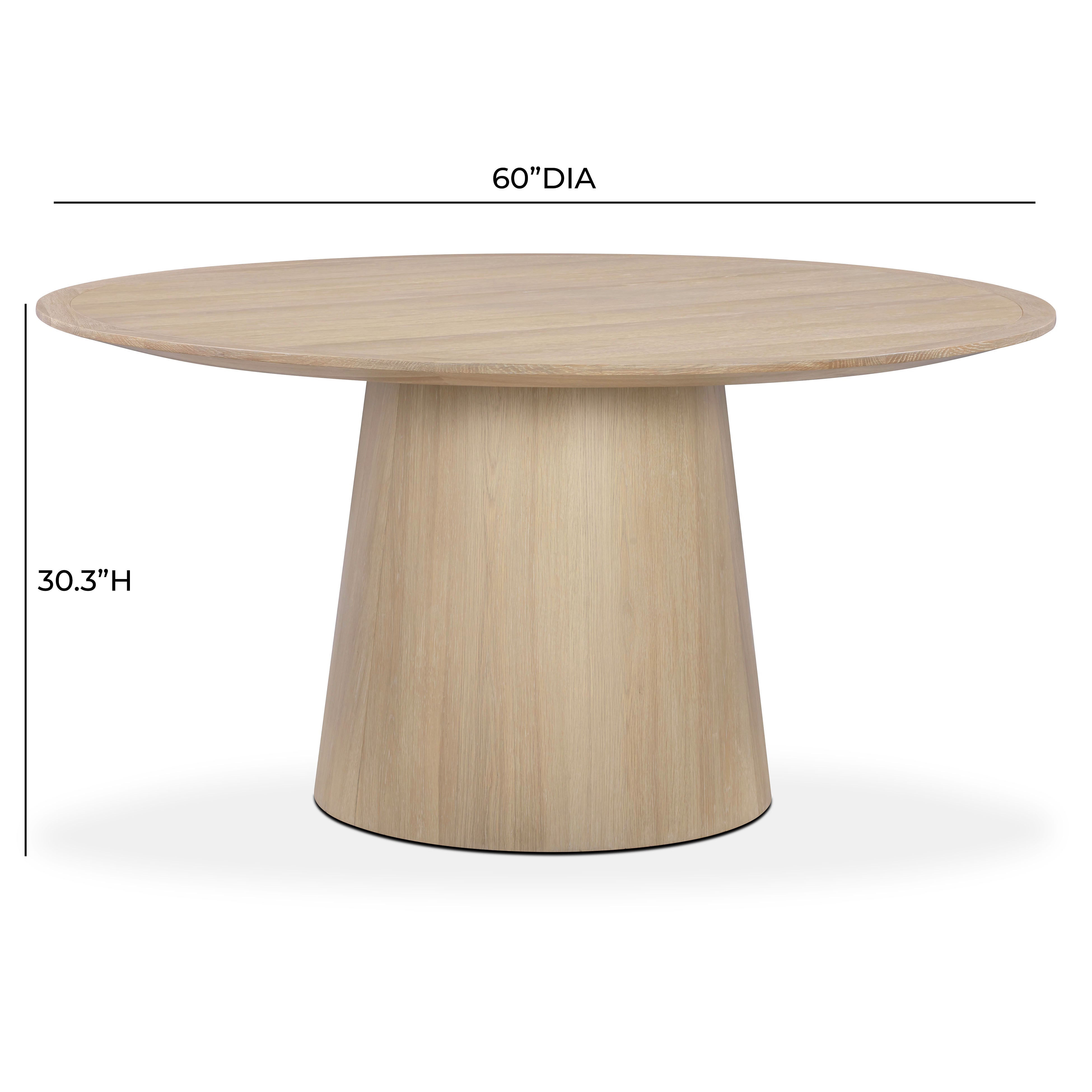Sahara Round Oak Dining Table (41"-60")