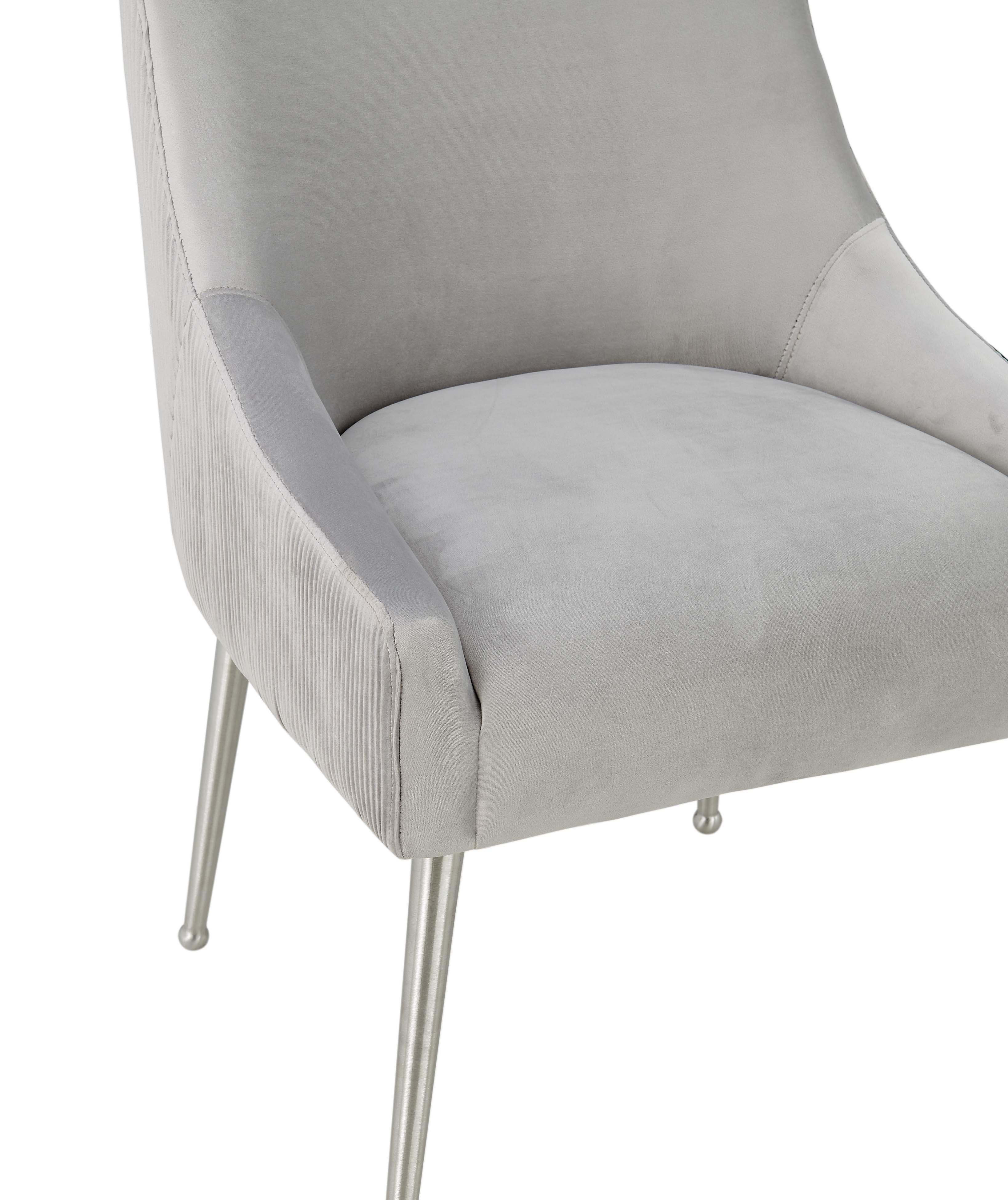 Beatrix Pleated Light Grey Velvet Side Chair - Silver Legs Dining Chairs TOV Furniture , Black Friday Sale TOV Furniture Furniture Sale, Old Bones Co, Mid Century Furniture Sale, Four Hands Furniture, Black Friday Sale Beatrix Pleated Light Grey Velvet Side Chair - Silver Legs,Gus Sale, Perigold Beatrix Pleated Light Grey Velvet Side Chair - Silver Legs Dining Chairs Black Friday Sale , Perigold Sale Beatrix Pleated Light Grey Velvet Side Chair - Silver Legs,Beatrix Pleated Light Grey Velvet Side Chair - Si