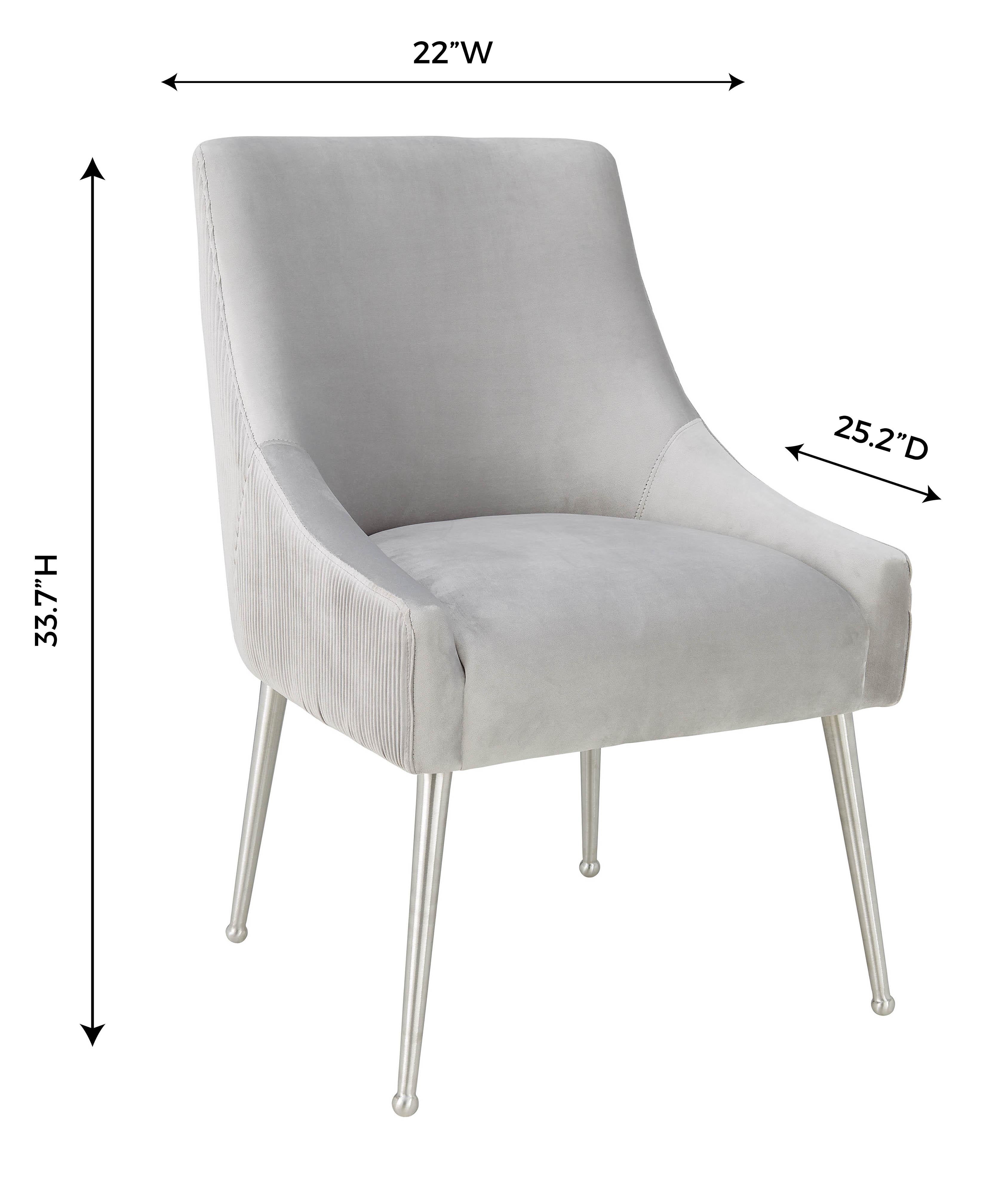 Beatrix Pleated Light Grey Velvet Side Chair - Silver Legs Dining Chairs TOV Furniture , Black Friday Sale TOV Furniture Furniture Sale, Old Bones Co, Mid Century Furniture Sale, Four Hands Furniture, Black Friday Sale Beatrix Pleated Light Grey Velvet Side Chair - Silver Legs,Gus Sale, Perigold Beatrix Pleated Light Grey Velvet Side Chair - Silver Legs Dining Chairs Black Friday Sale , Perigold Sale Beatrix Pleated Light Grey Velvet Side Chair - Silver Legs,Beatrix Pleated Light Grey Velvet Side Chair - Si