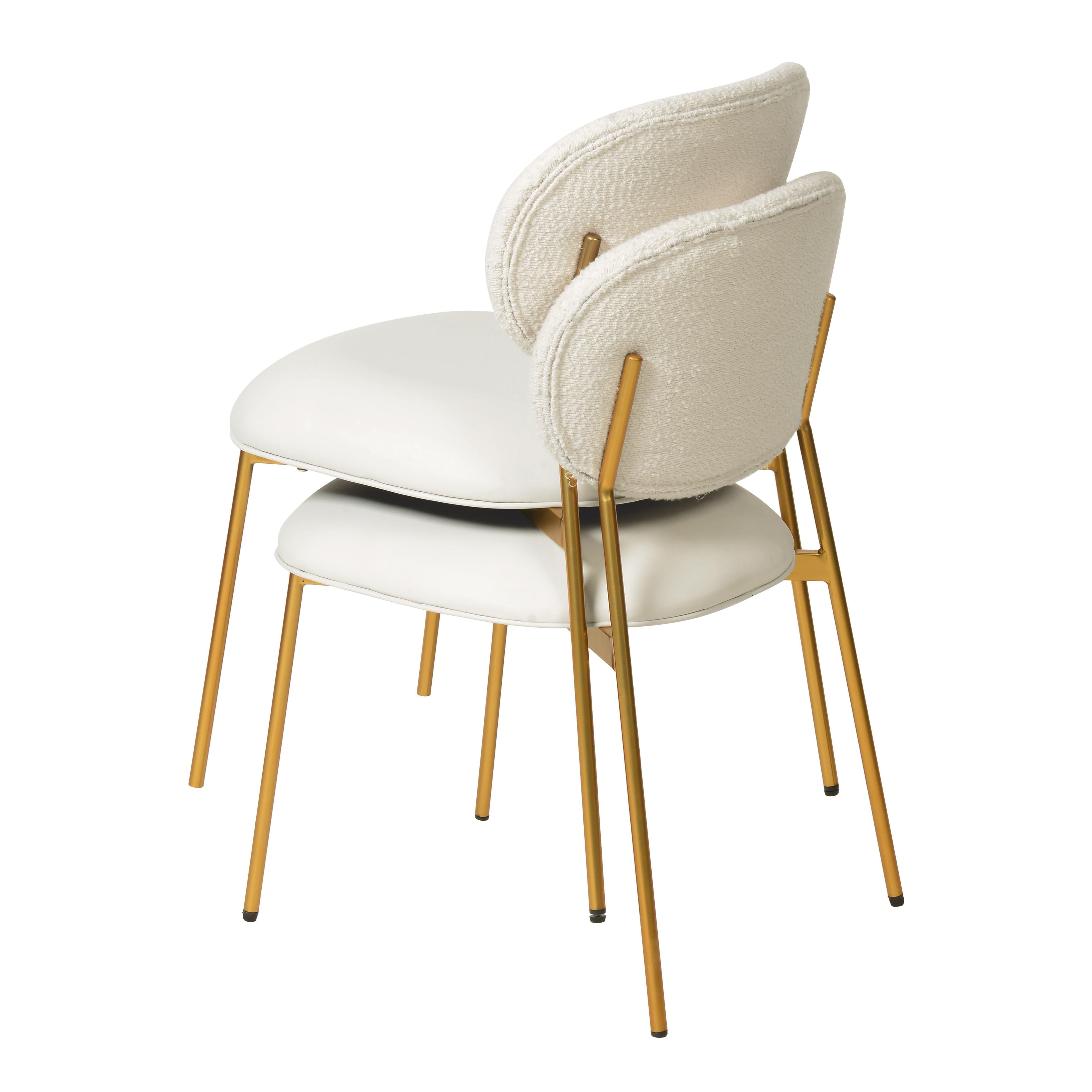 McKenzie Cream Boucle & Performance Vegan Leather Stackable Dining Chair - Set of 2 Dining Chairs TOV Furniture , Black Friday Sale TOV Furniture Furniture Sale, Old Bones Co, Mid Century Furniture Sale, Four Hands Furniture, Black Friday Sale McKenzie Cream Boucle & Performance Vegan Leather Stackable Dining Chair - Set of 2,Gus Sale, Perigold McKenzie Cream Boucle & Performance Vegan Leather Stackable Dining Chair - Set of 2 Dining Chairs Black Friday Sale , Perigold Sale McKenzie Cream Boucle & Performan