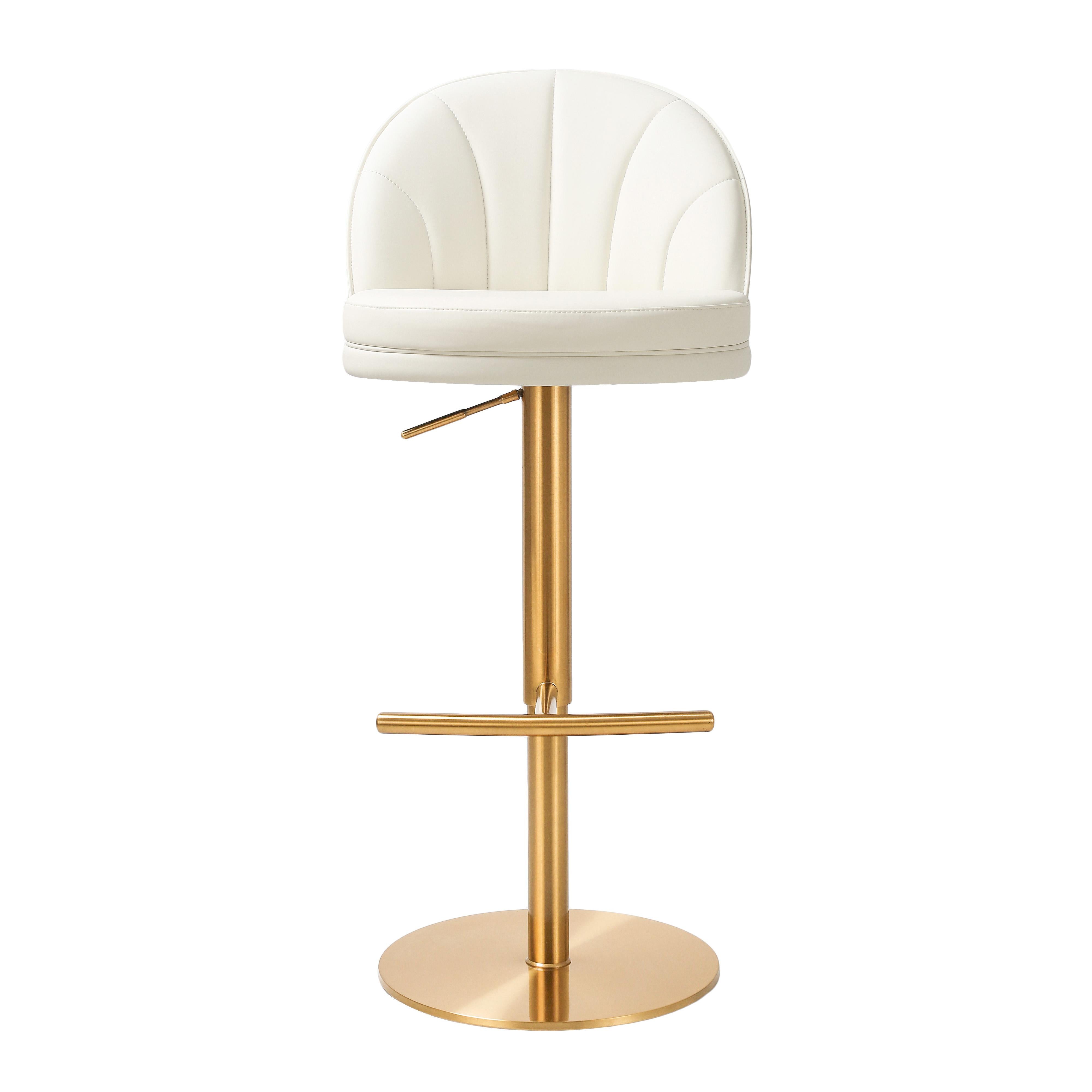Venus Cream Performance Vegan Leather and Gold Adjustable Swivel Stool Bar & Counter Stools TOV Furniture , Black Friday Sale TOV Furniture Furniture Sale, Old Bones Co, Mid Century Furniture Sale, Four Hands Furniture, Black Friday Sale Venus Cream Performance Vegan Leather and Gold Adjustable Swivel Stool,Gus Sale, Perigold Venus Cream Performance Vegan Leather and Gold Adjustable Swivel Stool Bar & Counter Stools Black Friday Sale , Perigold Sale Venus Cream Performance Vegan Leather and Gold Adjustable 