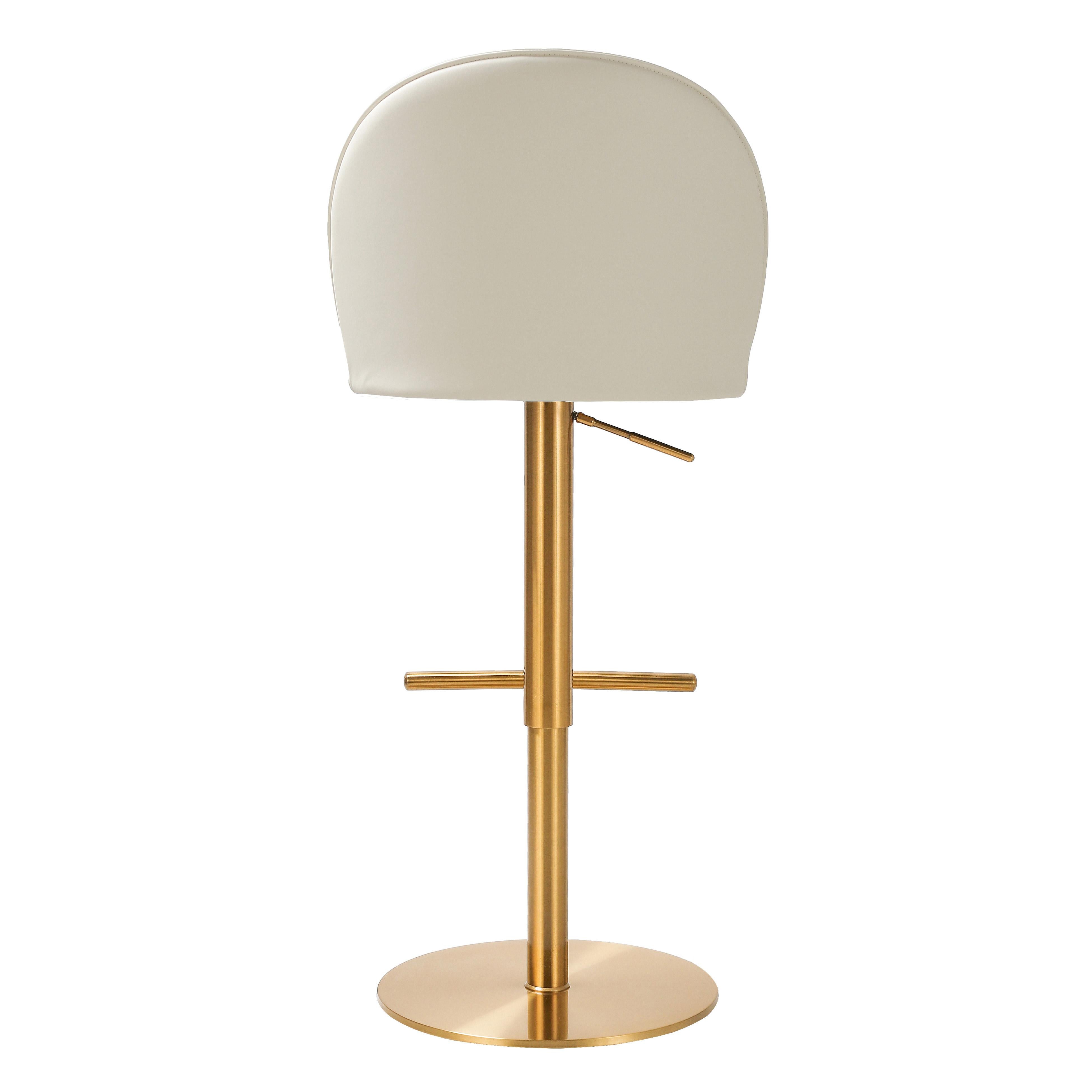 Venus Cream Performance Vegan Leather and Gold Adjustable Swivel Stool Bar & Counter Stools TOV Furniture , Black Friday Sale TOV Furniture Furniture Sale, Old Bones Co, Mid Century Furniture Sale, Four Hands Furniture, Black Friday Sale Venus Cream Performance Vegan Leather and Gold Adjustable Swivel Stool,Gus Sale, Perigold Venus Cream Performance Vegan Leather and Gold Adjustable Swivel Stool Bar & Counter Stools Black Friday Sale , Perigold Sale Venus Cream Performance Vegan Leather and Gold Adjustable 