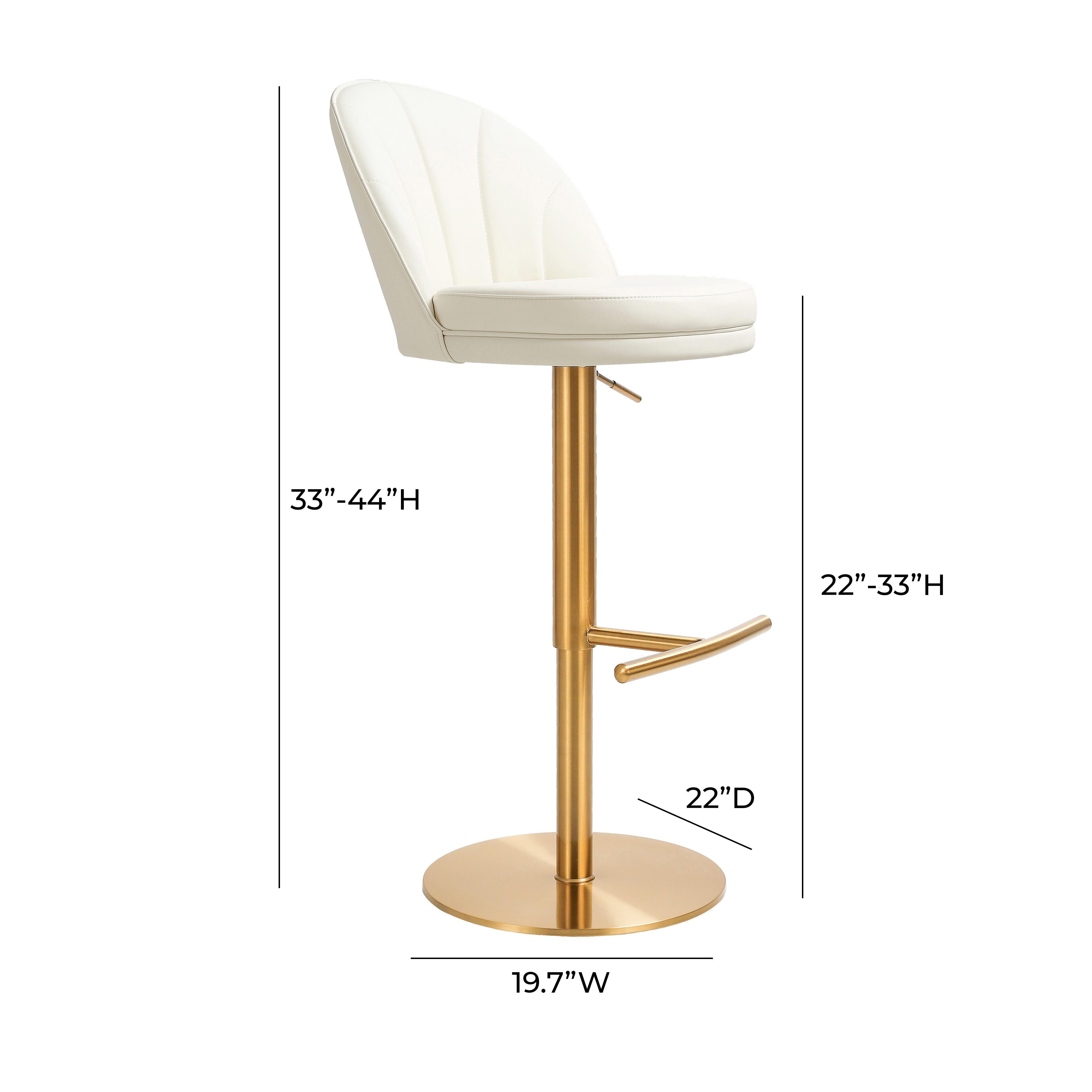 Venus Cream Performance Vegan Leather and Gold Adjustable Swivel Stool Bar & Counter Stools TOV Furniture , Black Friday Sale TOV Furniture Furniture Sale, Old Bones Co, Mid Century Furniture Sale, Four Hands Furniture, Black Friday Sale Venus Cream Performance Vegan Leather and Gold Adjustable Swivel Stool,Gus Sale, Perigold Venus Cream Performance Vegan Leather and Gold Adjustable Swivel Stool Bar & Counter Stools Black Friday Sale , Perigold Sale Venus Cream Performance Vegan Leather and Gold Adjustable 