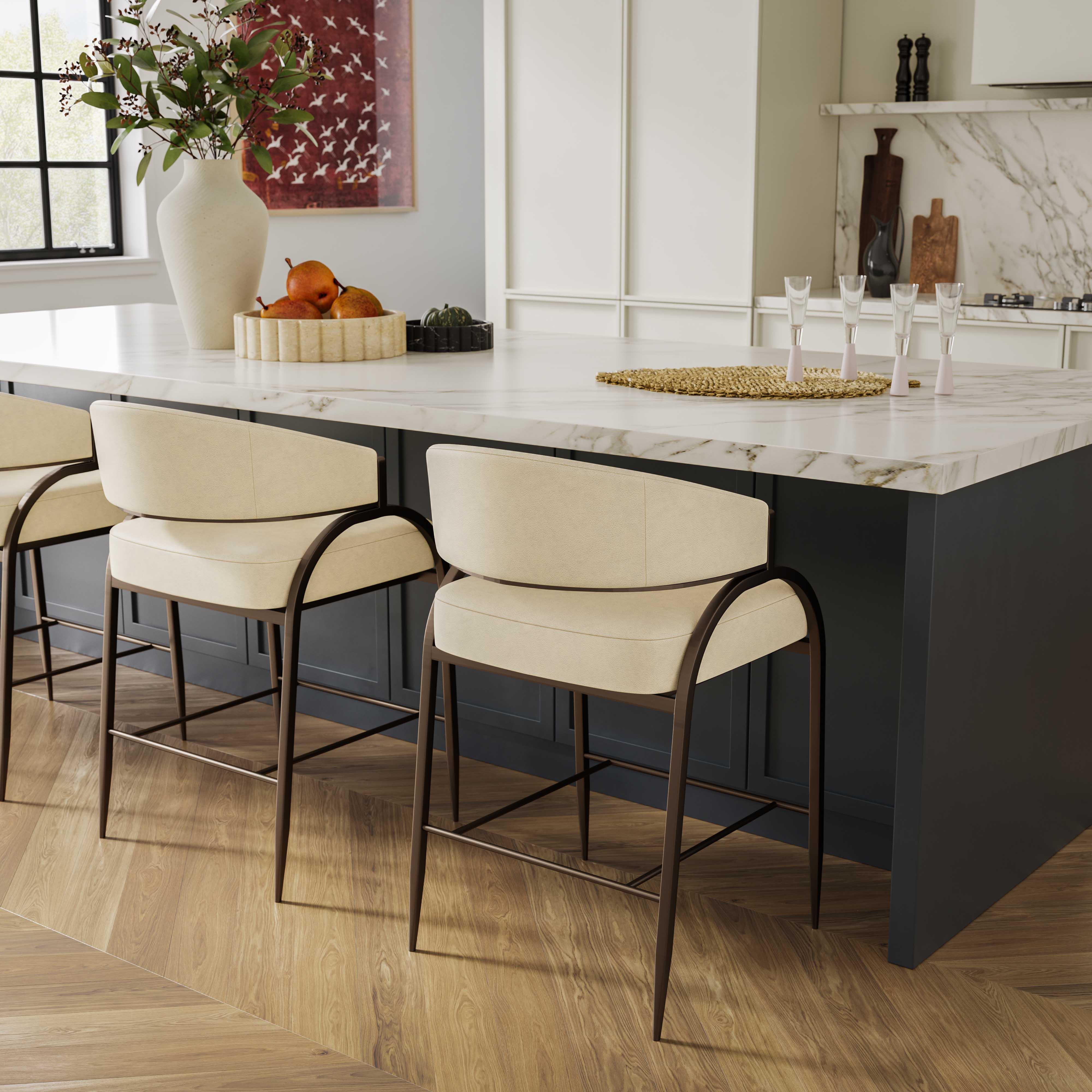 Tatum Vegan Leather Counter Stool