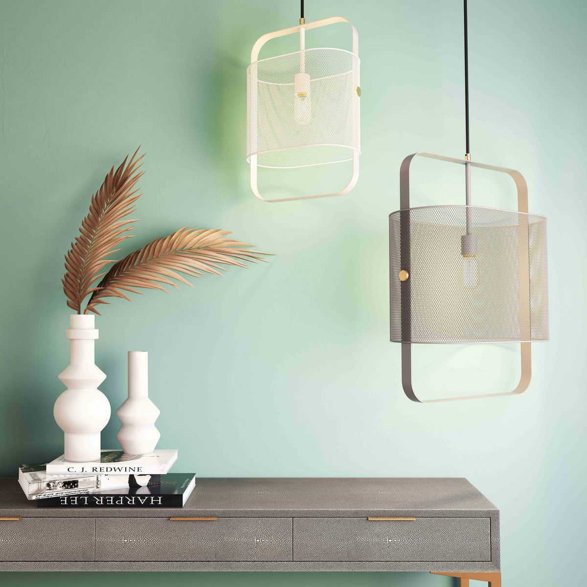 Klaus Large Grey Metal Pendant Lamp