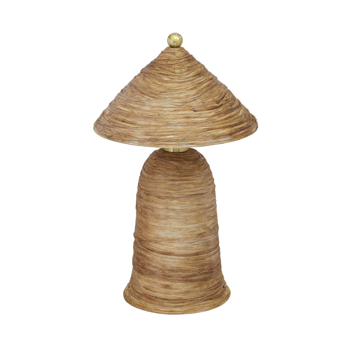 Coco Natural Coconut Fiber Pointed Table Lamp by TOV Furniture