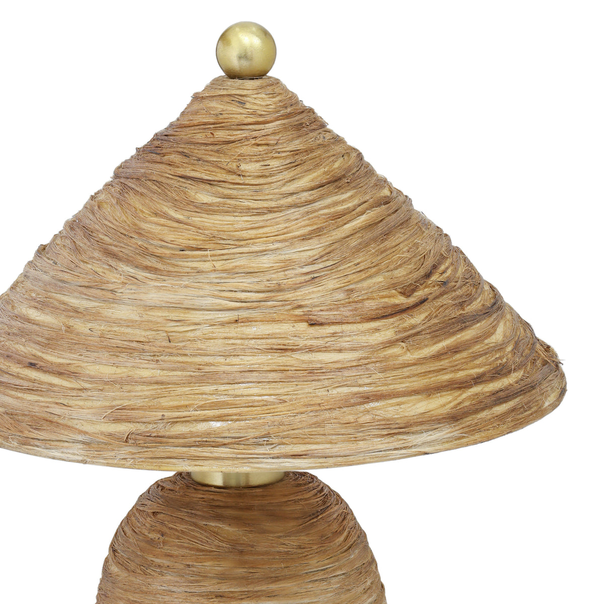 Coco Natural Coconut Fiber Pointed Table Lamp by TOV Furniture