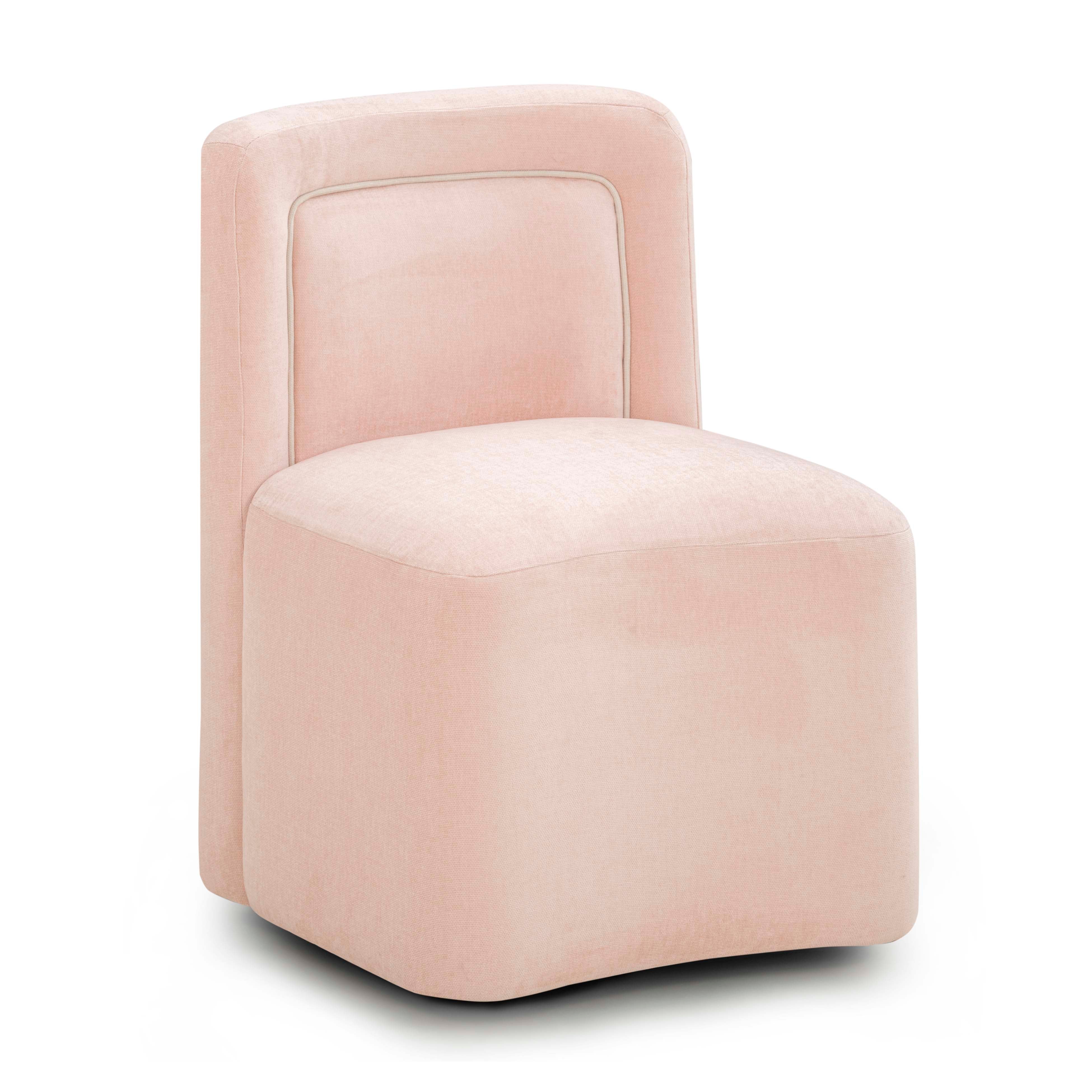 Dolce Performance Velvet Rolling Desk Chair
