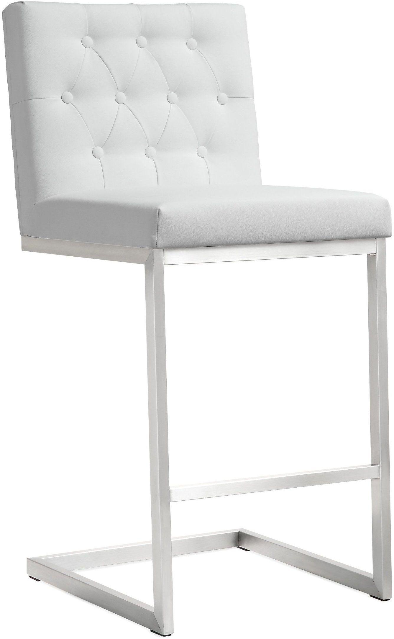 Helsinki White Leather and Stainless Steel Counter Stool - Set of 2 Bar & Counter Stools TOV Furniture , Black Friday Sale TOV Furniture Furniture Sale, Old Bones Co, Mid Century Furniture Sale, Four Hands Furniture, Black Friday Sale Helsinki White Leather and Stainless Steel Counter Stool - Set of 2,Gus Sale, Perigold Helsinki White Leather and Stainless Steel Counter Stool - Set of 2 Bar & Counter Stools Black Friday Sale , Perigold Sale Helsinki White Leather and Stainless Steel Counter Stool - Set of 2