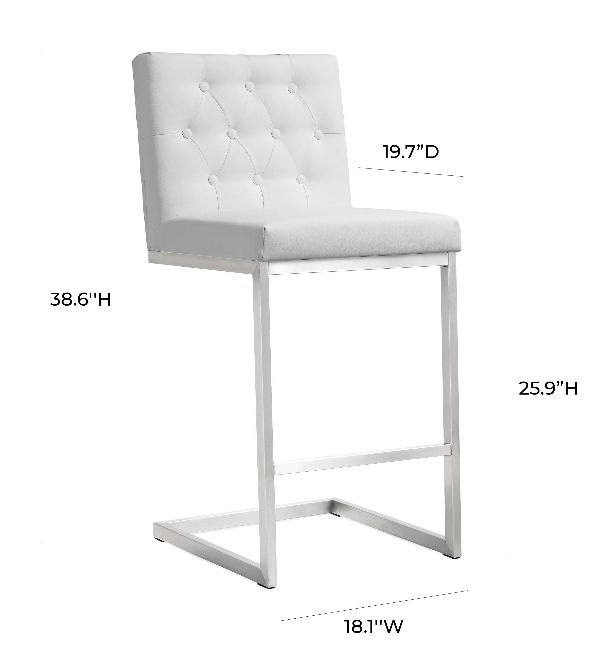 Helsinki White Leather and Stainless Steel Counter Stool - Set of 2 Bar & Counter Stools TOV Furniture , Black Friday Sale TOV Furniture Furniture Sale, Old Bones Co, Mid Century Furniture Sale, Four Hands Furniture, Black Friday Sale Helsinki White Leather and Stainless Steel Counter Stool - Set of 2,Gus Sale, Perigold Helsinki White Leather and Stainless Steel Counter Stool - Set of 2 Bar & Counter Stools Black Friday Sale , Perigold Sale Helsinki White Leather and Stainless Steel Counter Stool - Set of 2